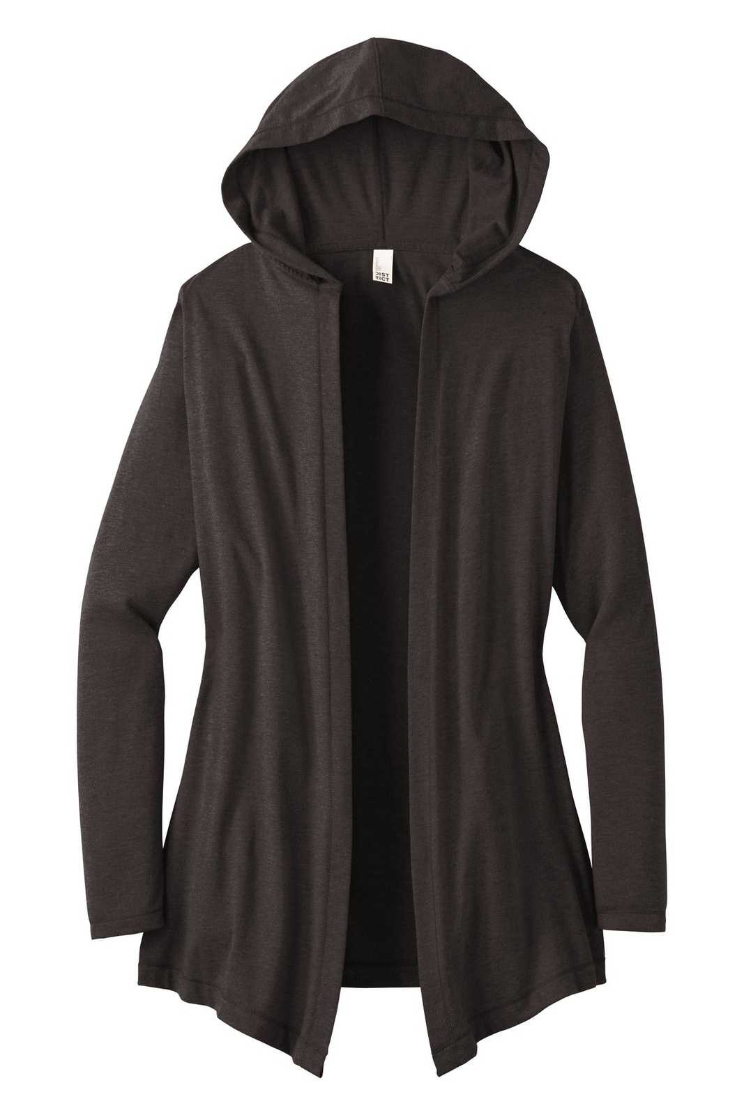 District DT156 Women&#39;s Perfect Tri Hooded Cardigan - Black Frost - HIT a Double - 5