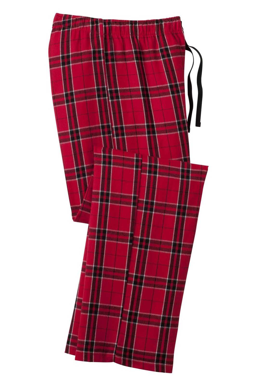 District DT2800 Women&#39;s Flannel Plaid Pant - New Red - HIT a Double - 5