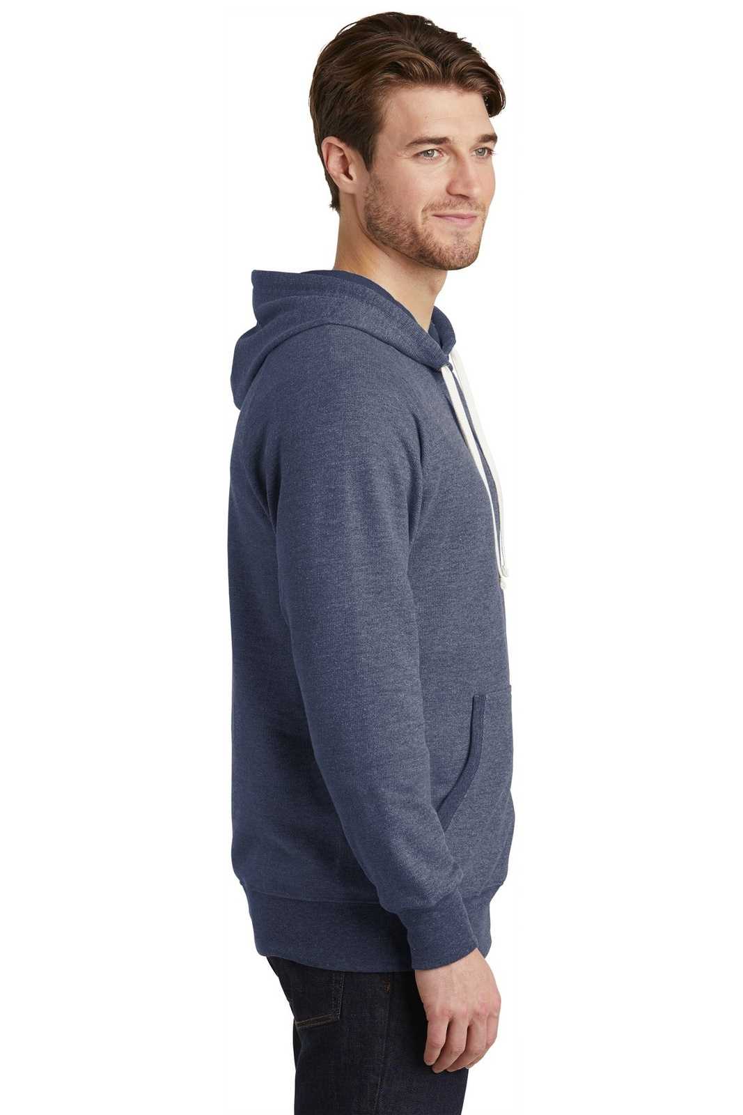 District DT355 Perfect Tri French Terry Hoodie - New Navy - HIT a Double - 3