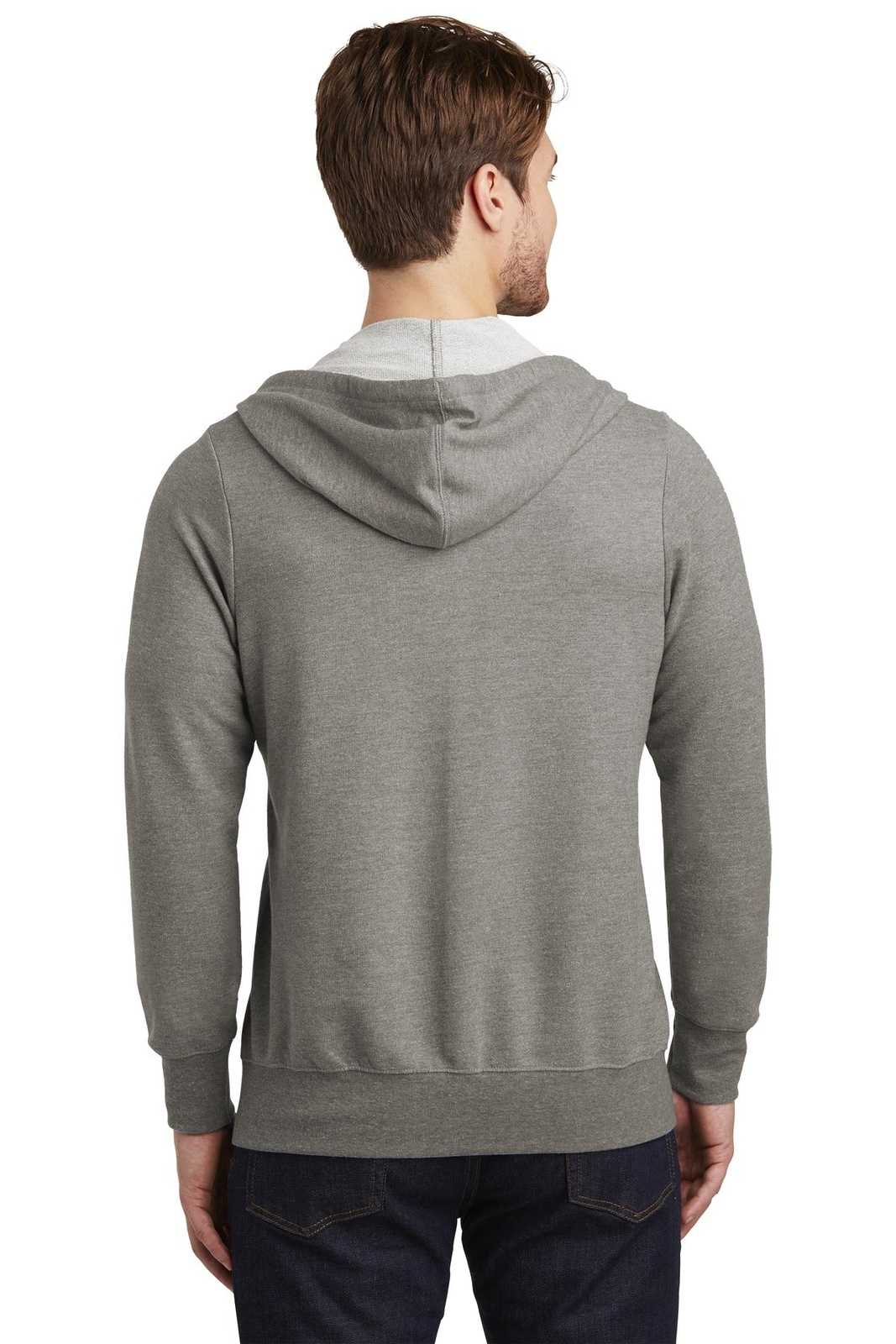 District DT356 Perfect Tri French Terry Full-Zip Hoodie - Gray Frost - HIT a Double - 1