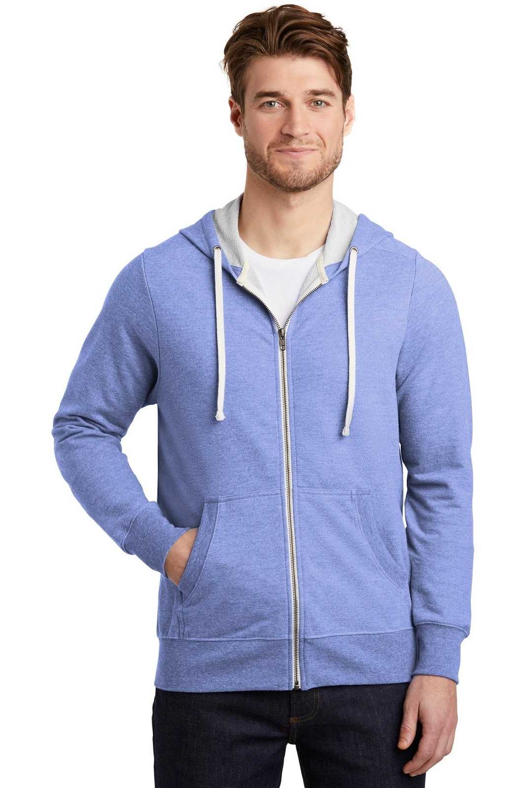 District DT356 Perfect Tri French Terry Full-Zip Hoodie - Maritime Frost - HIT a Double - 1