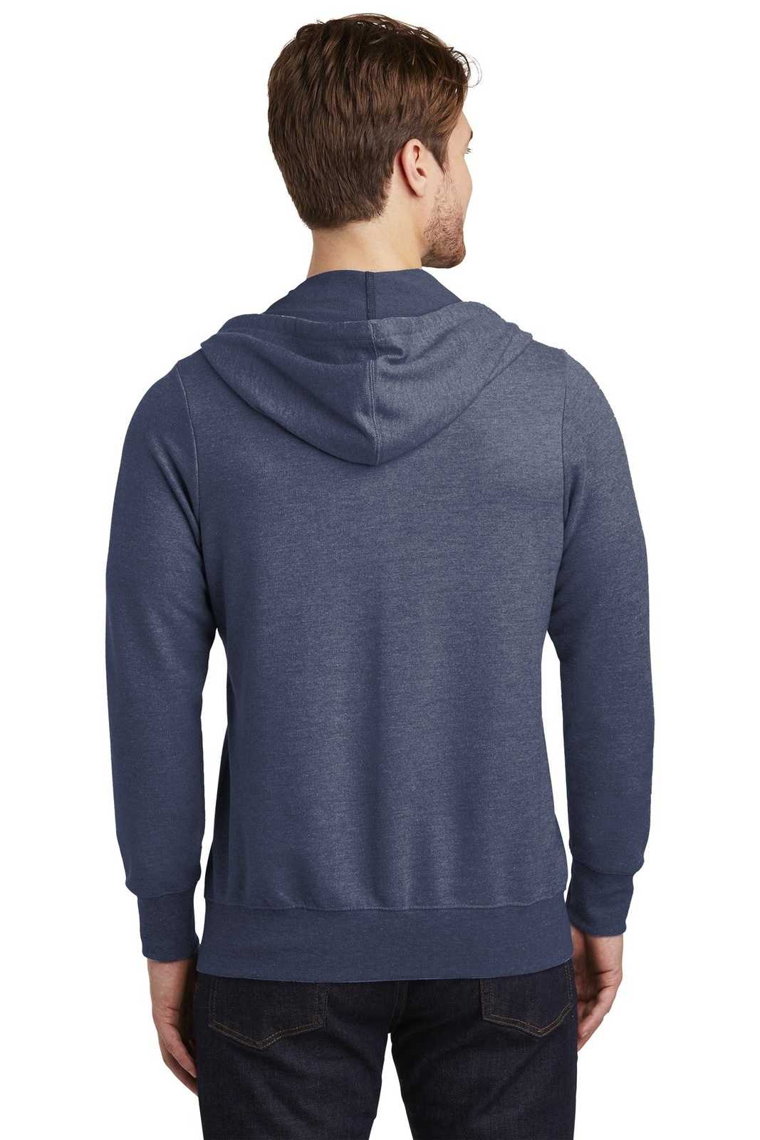 District DT356 Perfect Tri French Terry Full-Zip Hoodie - New Navy - HIT a Double - 2
