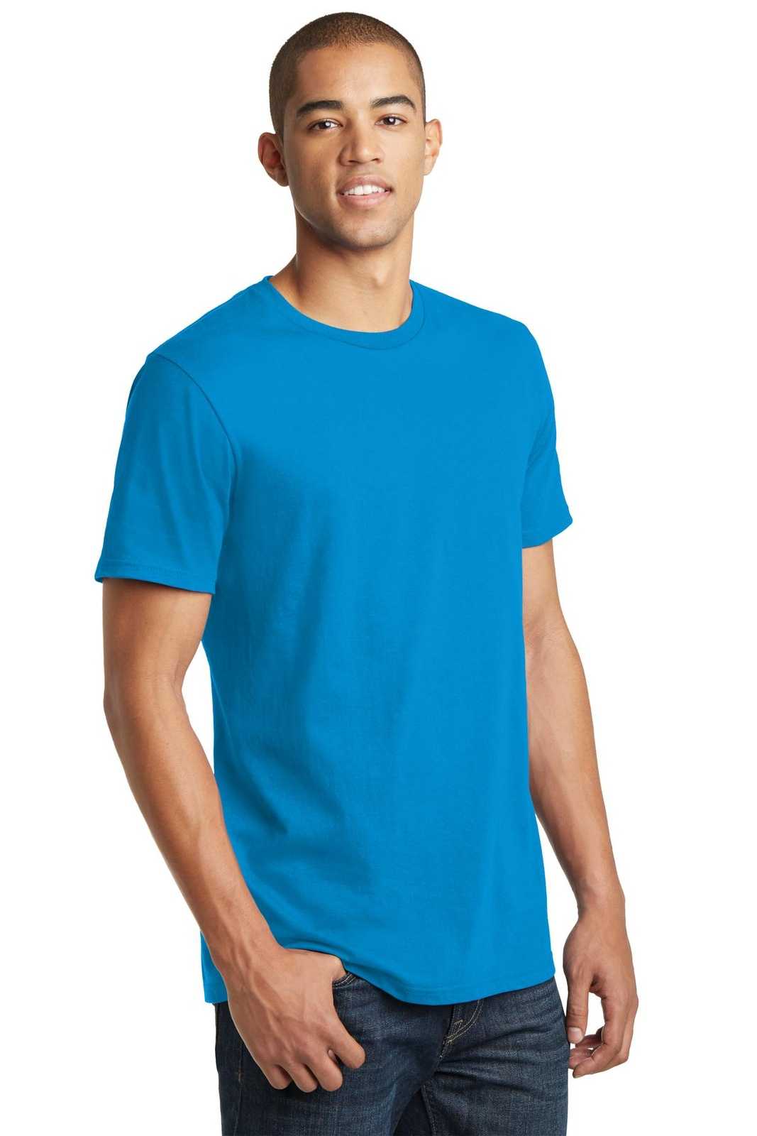 District DT5000 The Concert Tee - Neon Blue - HIT a Double - 4
