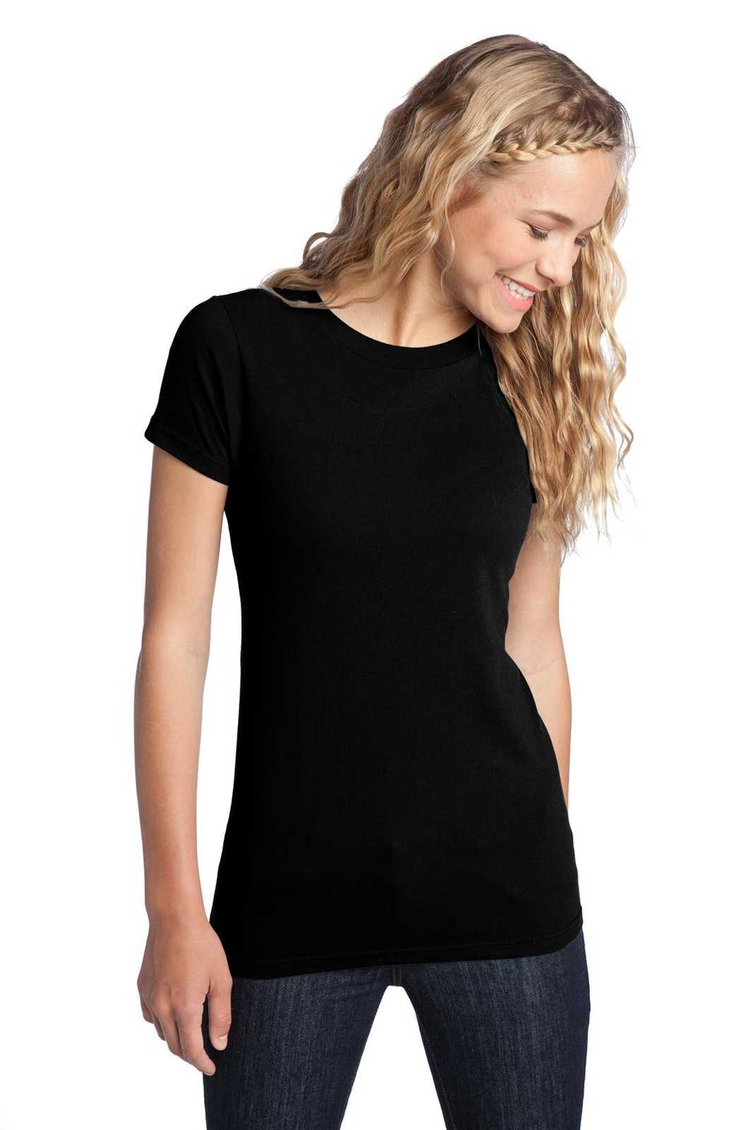 District DT5001 Women&#39;s Fitted The Concert Tee - Black - HIT a Double - 1