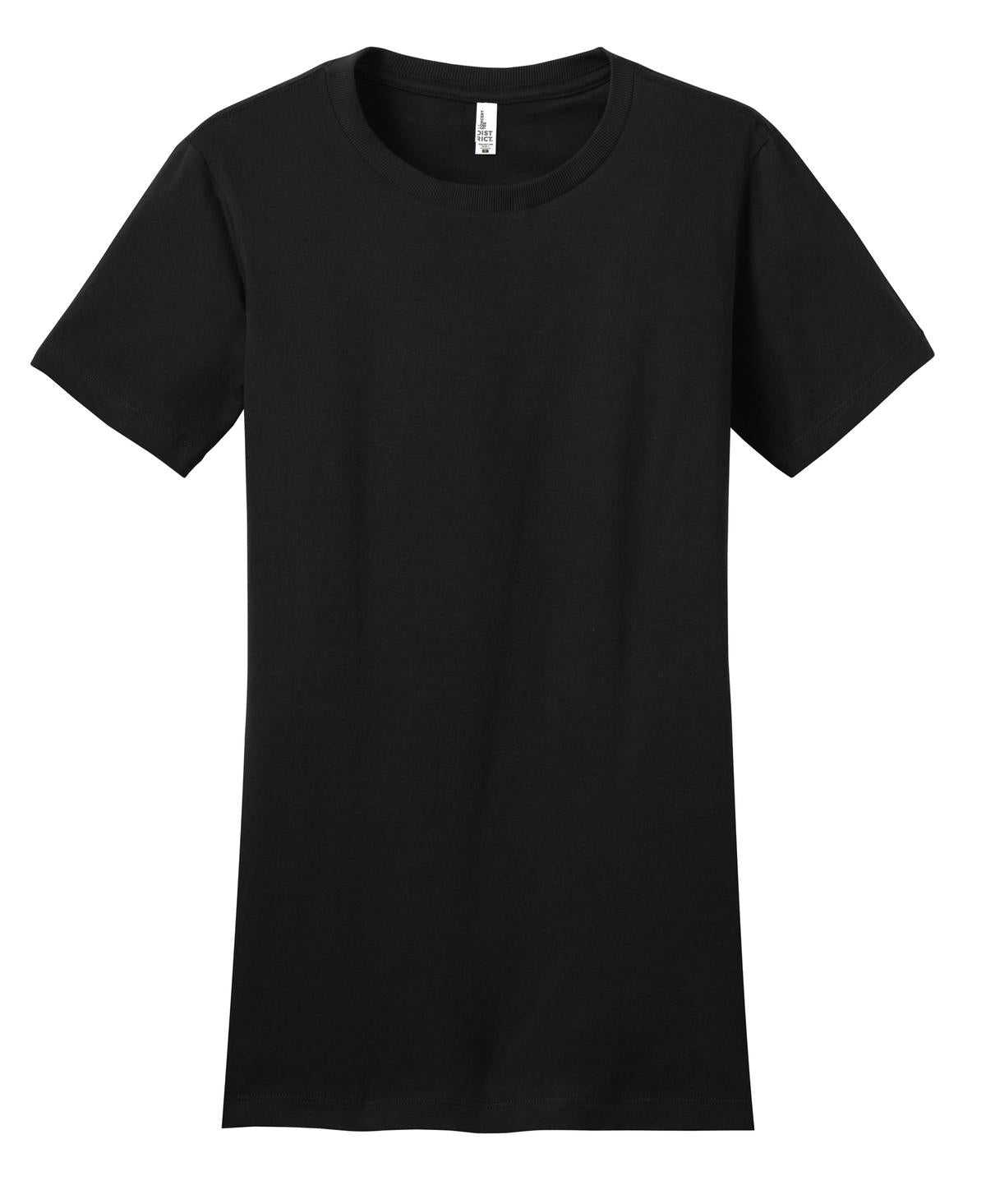 District DT5001 Women&#39;s Fitted The Concert Tee - Black - HIT a Double - 5