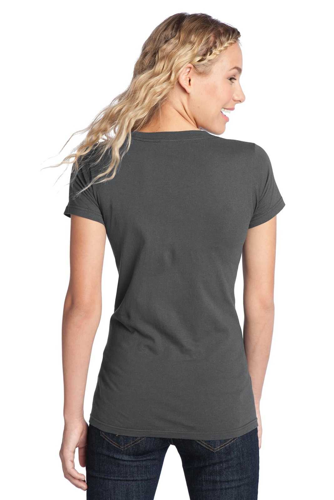 District DT5001 Women's Fitted The Concert Tee - Charcoal - HIT a Double - 1