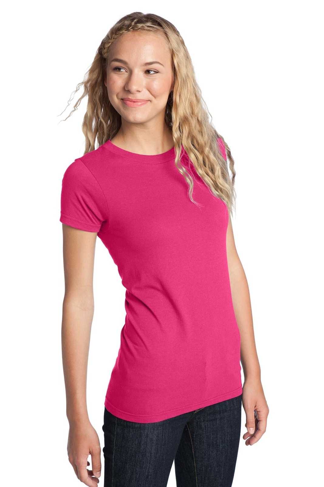 District DT5001 Women&#39;s Fitted The Concert Tee - Dark Fuchsia - HIT a Double - 4