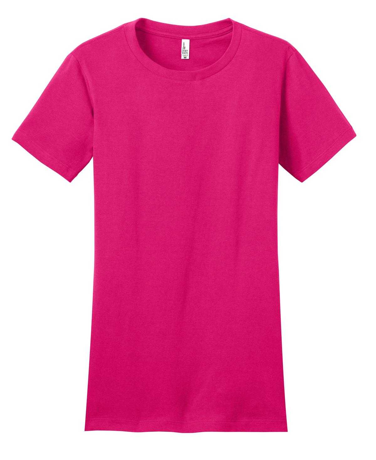 District DT5001 Women&#39;s Fitted The Concert Tee - Dark Fuchsia - HIT a Double - 5