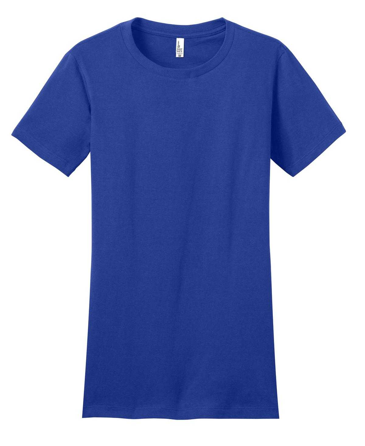 District DT5001 Women&#39;s Fitted The Concert Tee - Deep Royal - HIT a Double - 5