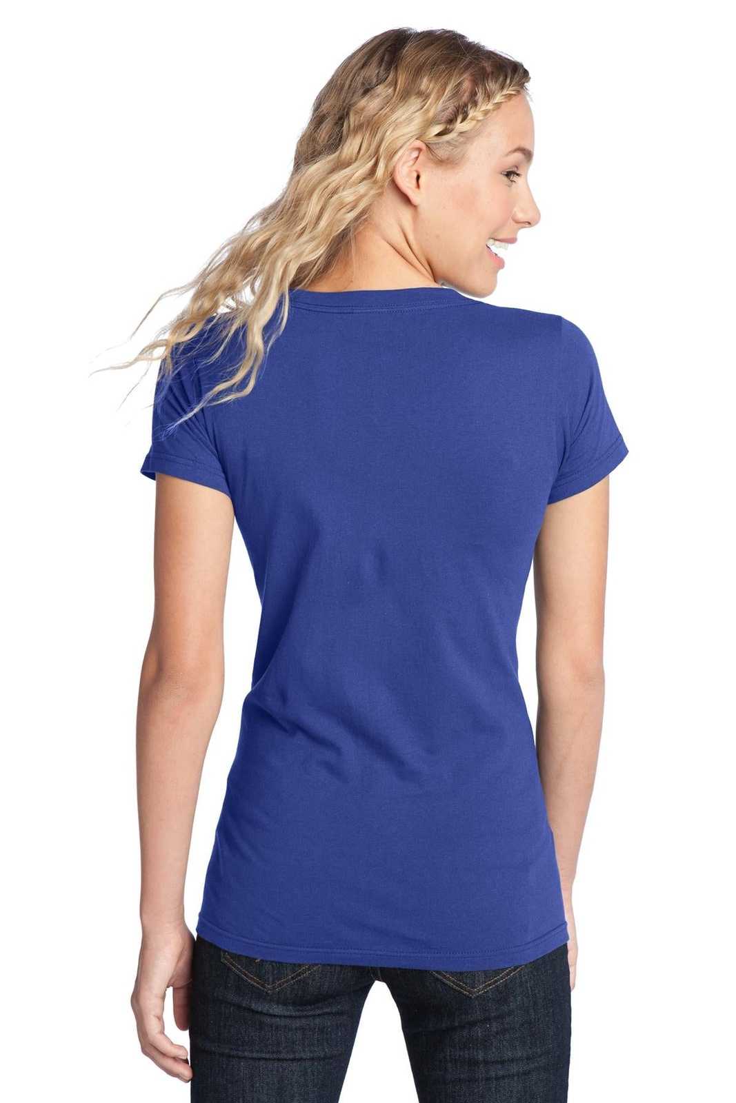 District DT5001 Women's Fitted The Concert Tee - Deep Royal - HIT a Double - 1