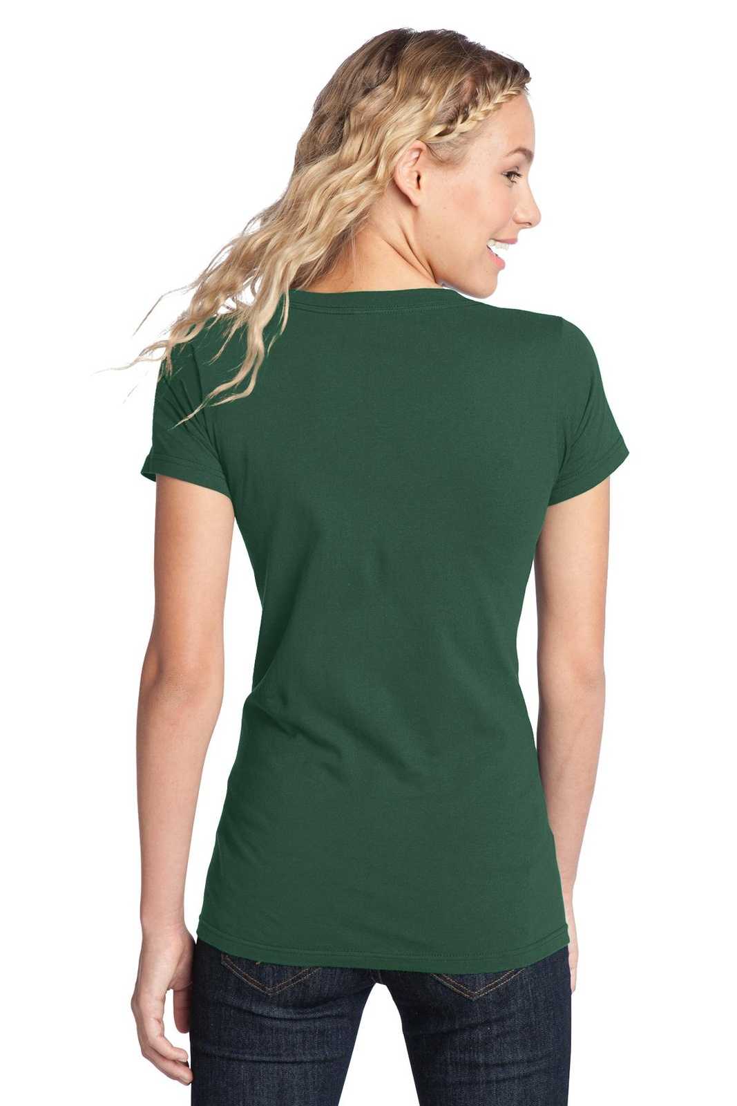 District DT5001 Women&#39;s Fitted The Concert Tee - Forest Green - HIT a Double - 2