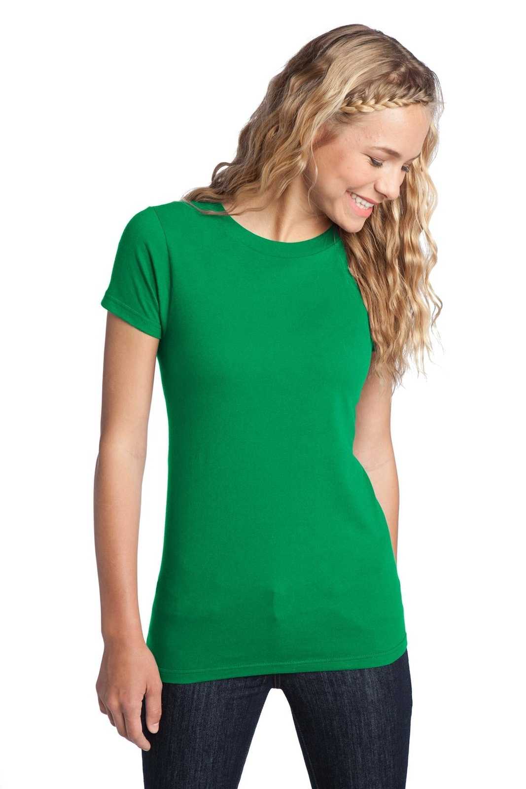 District DT5001 Women&#39;s Fitted The Concert Tee - Kelly Green - HIT a Double - 1