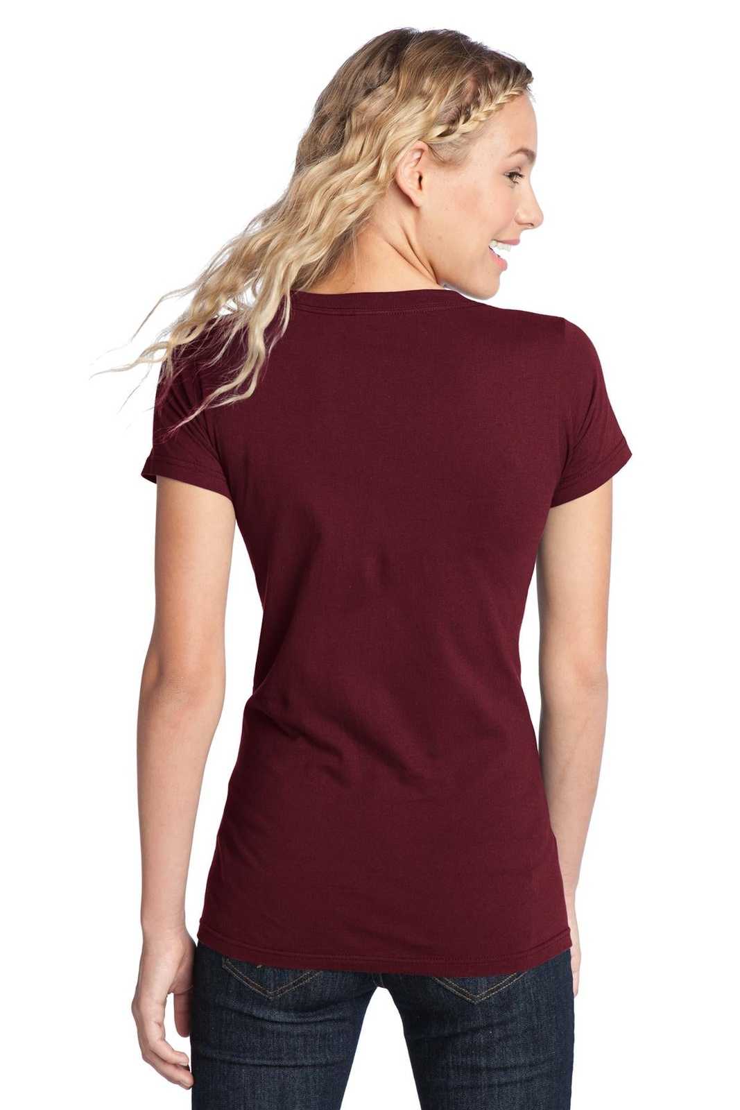 District DT5001 Women&#39;s Fitted The Concert Tee - Maroon - HIT a Double - 2