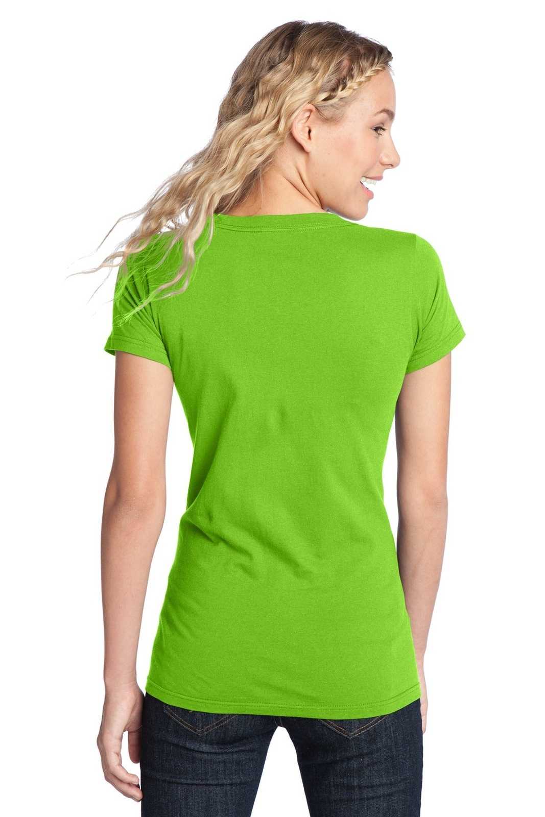 District DT5001 Women&#39;s Fitted The Concert Tee - Neon Green - HIT a Double - 2