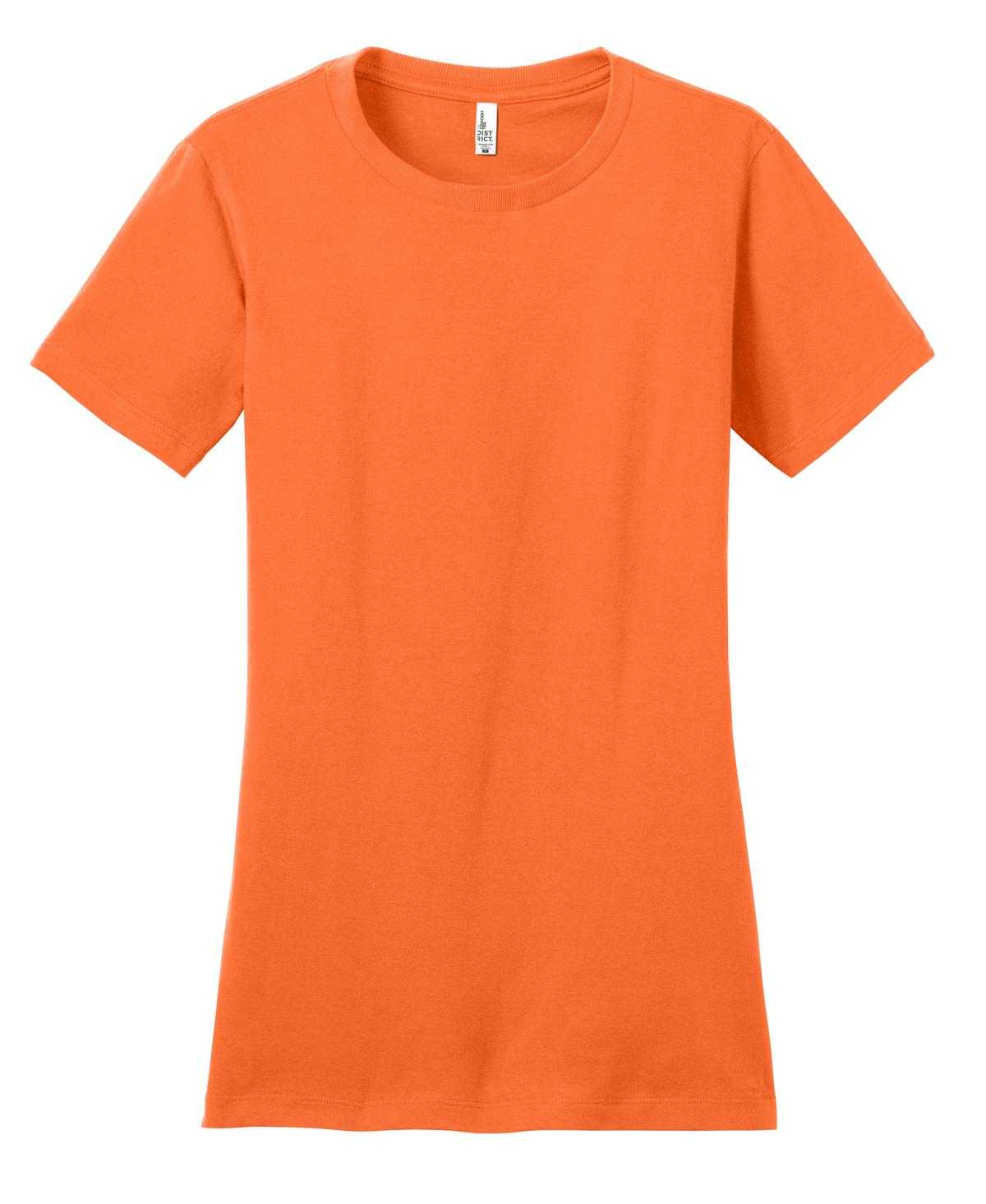 District DT5001 Women&#39;s Fitted The Concert Tee - Neon Orange - HIT a Double - 5