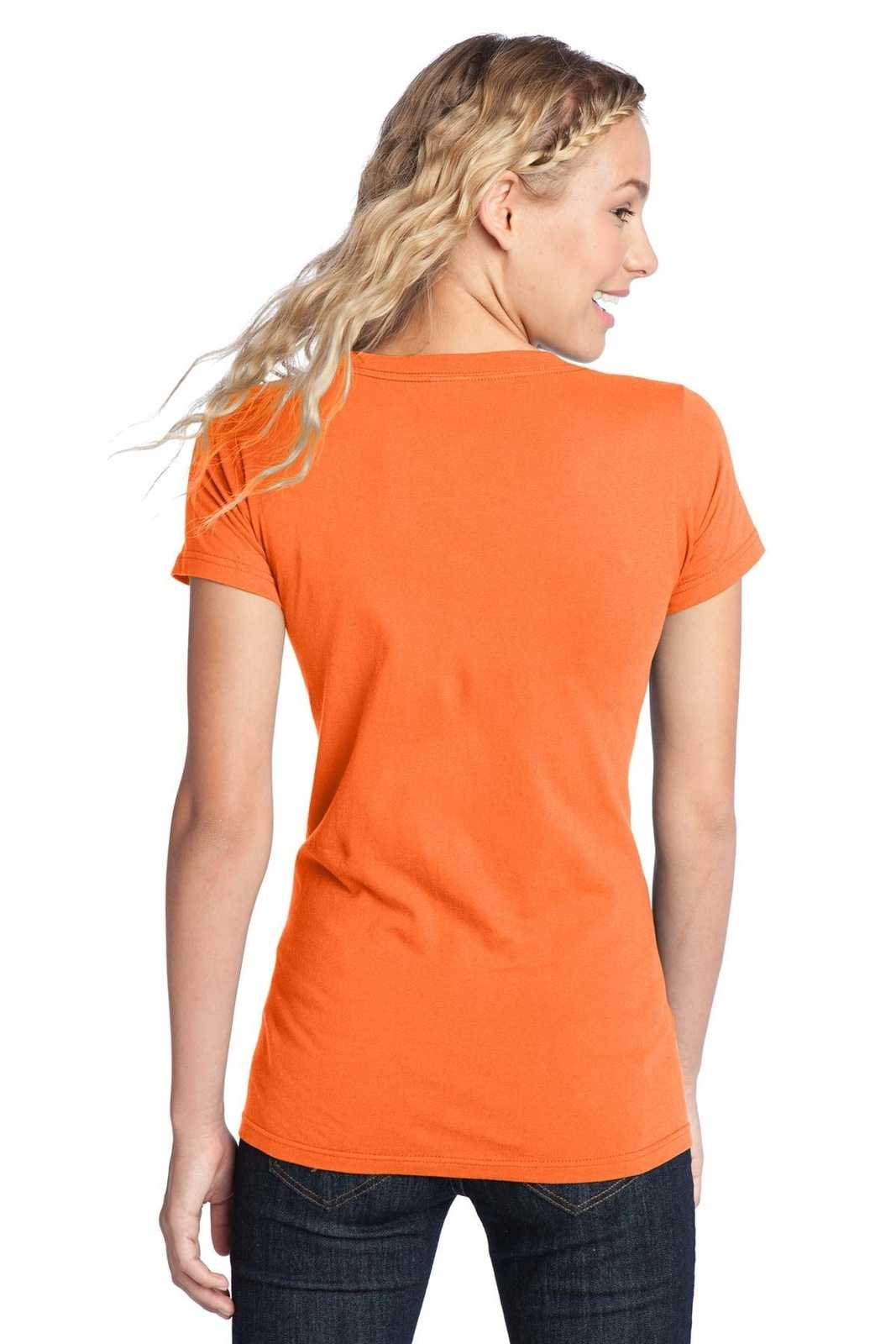 District DT5001 Women&#39;s Fitted The Concert Tee - Neon Orange - HIT a Double - 2