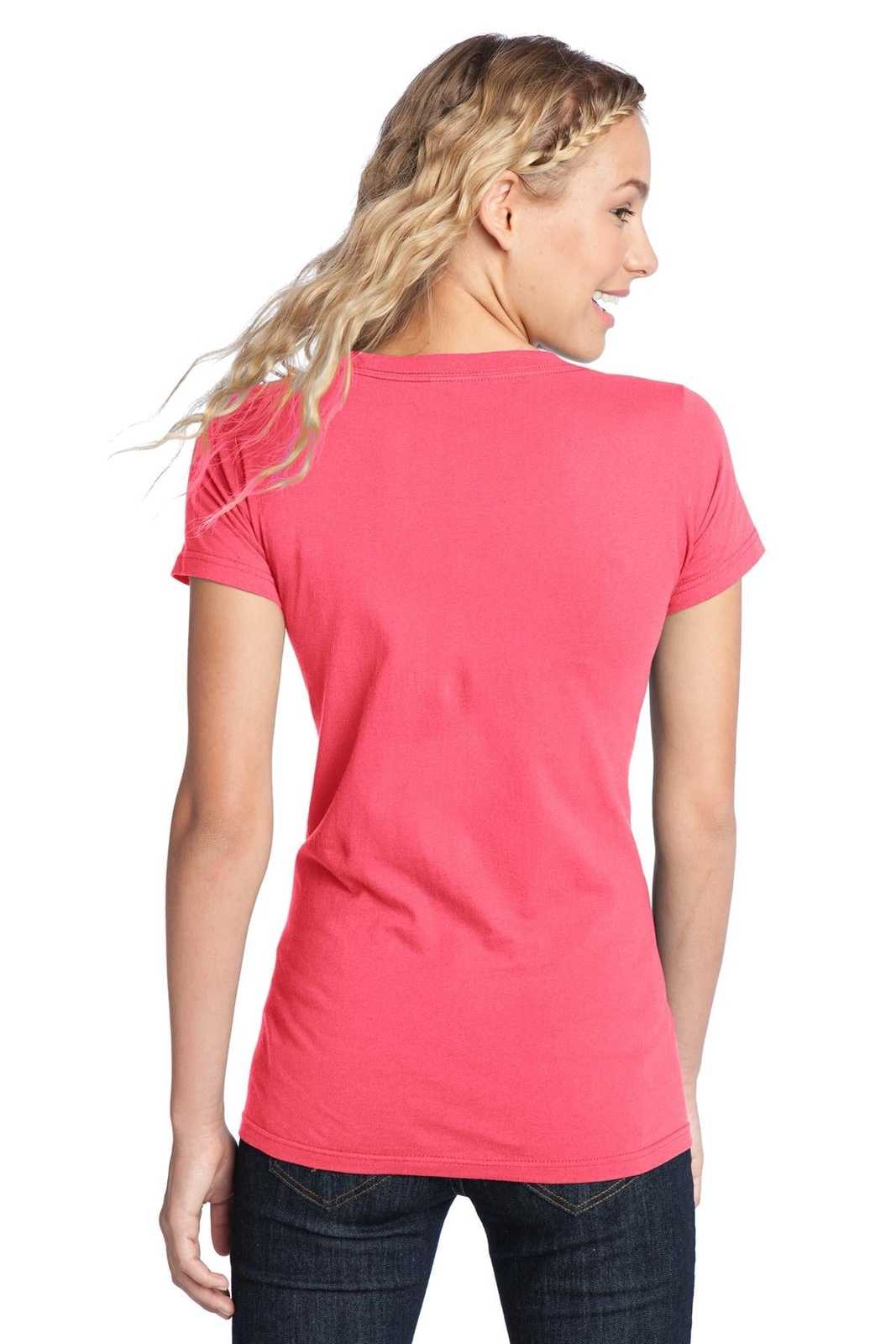 District DT5001 Women&#39;s Fitted The Concert Tee - Neon Pink - HIT a Double - 2