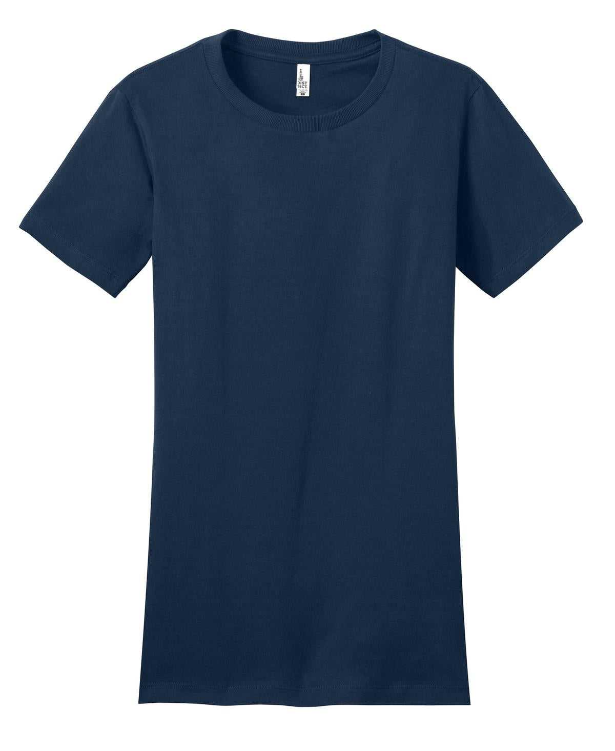 District DT5001 Women&#39;s Fitted The Concert Tee - New Navy - HIT a Double - 5