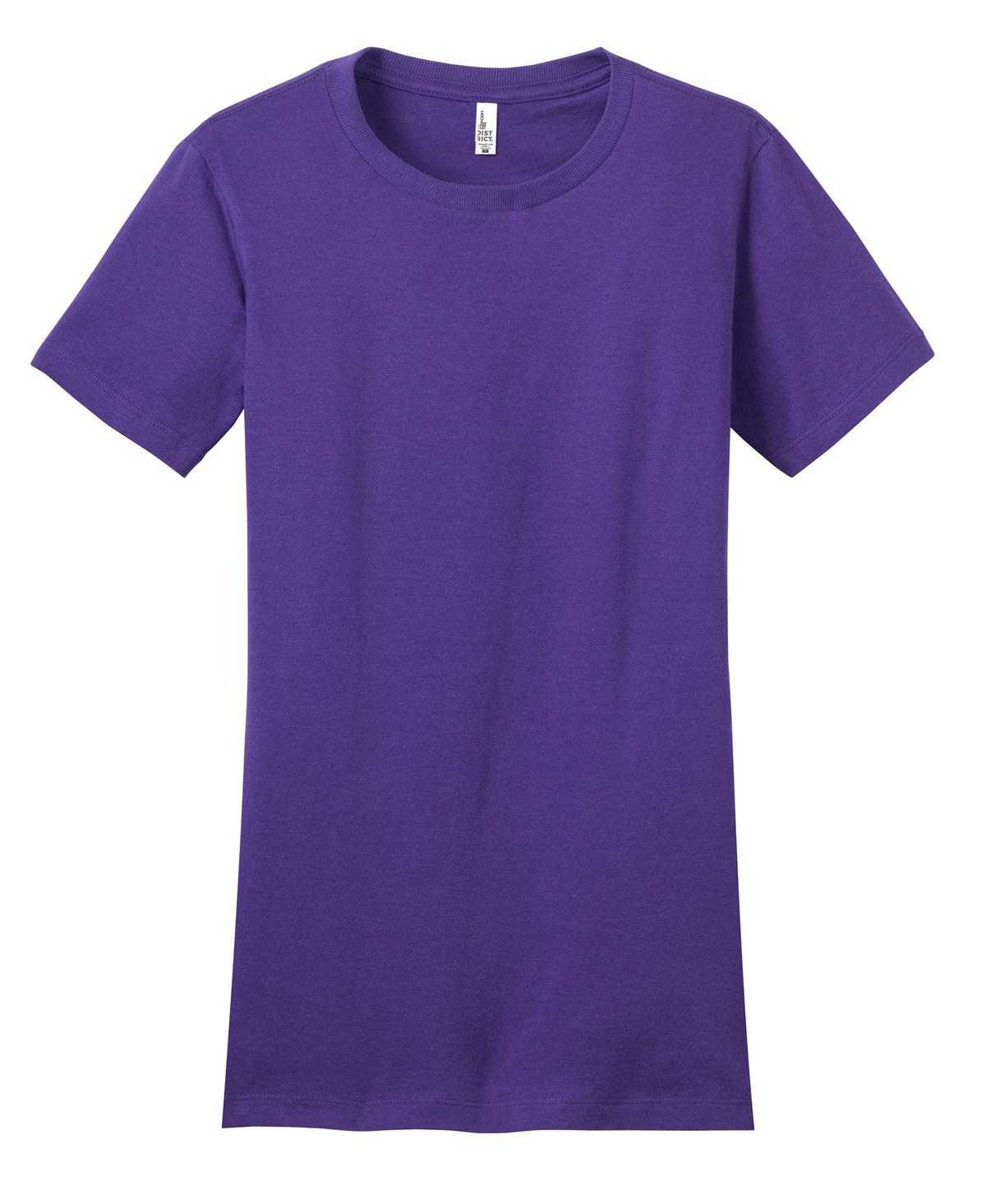 District DT5001 Women&#39;s Fitted The Concert Tee - Purple - HIT a Double - 5