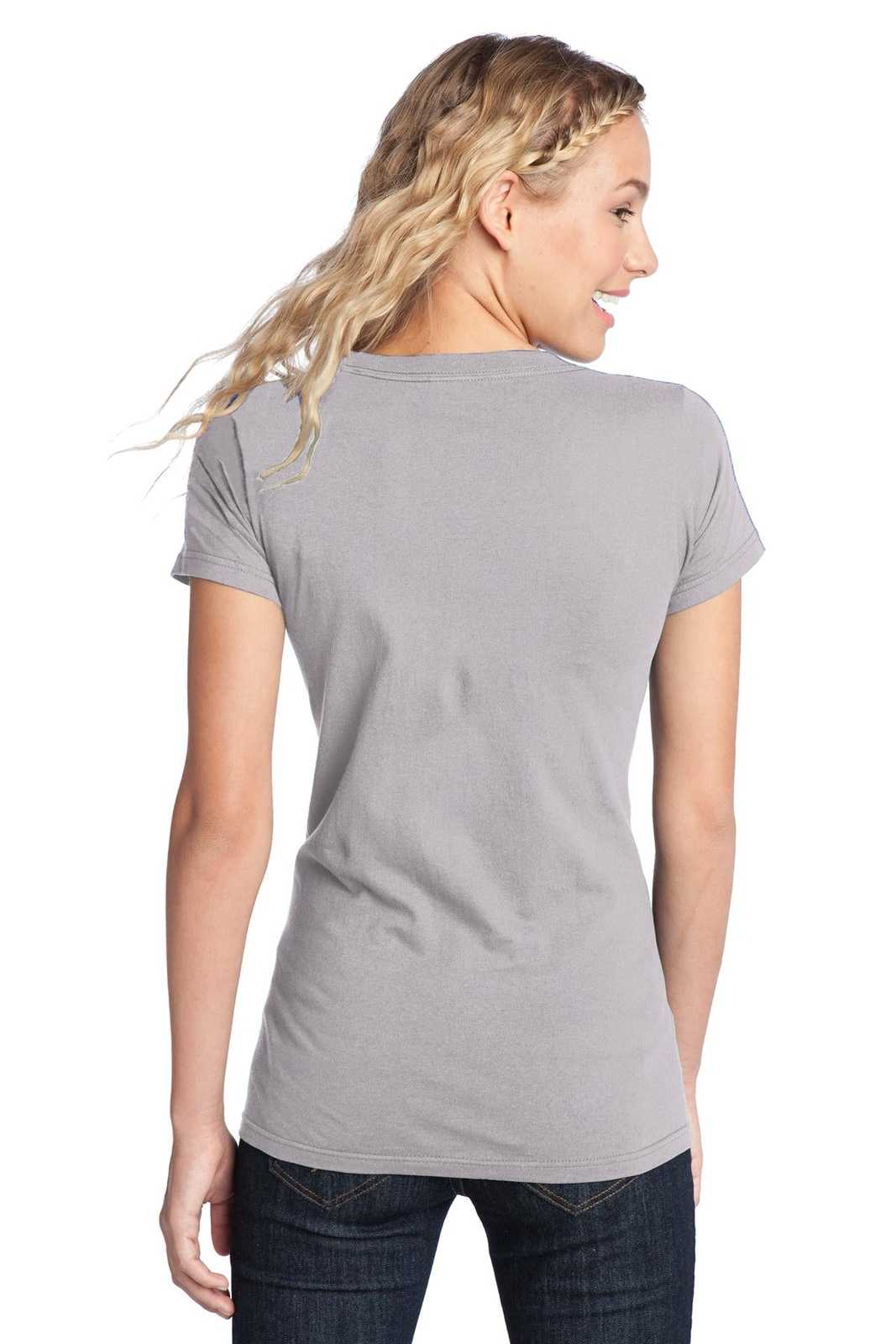 District DT5001 Women&#39;s Fitted The Concert Tee - Silver - HIT a Double - 2