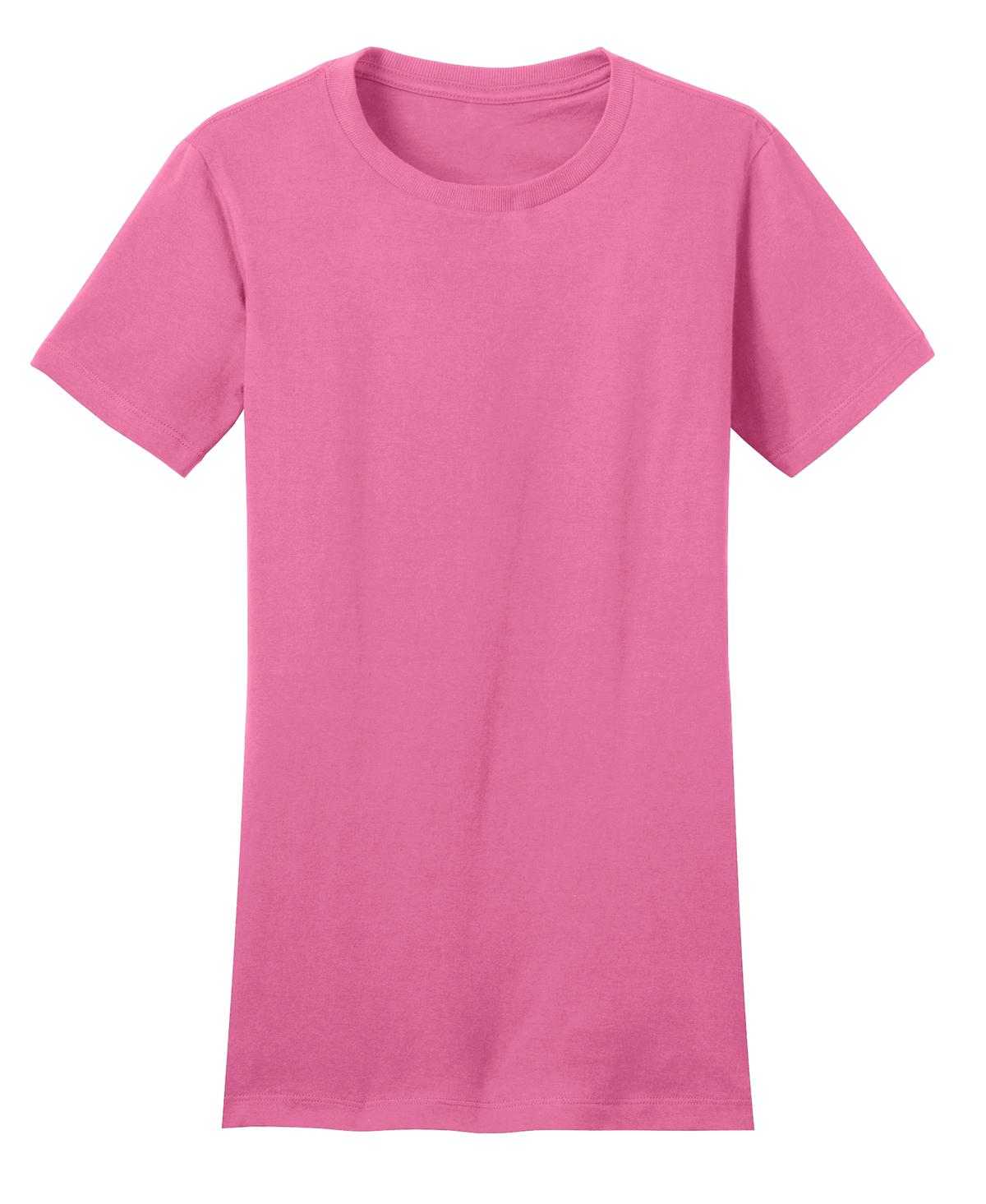 District DT5001 Women&#39;s Fitted The Concert Tee - True Pink - HIT a Double - 5