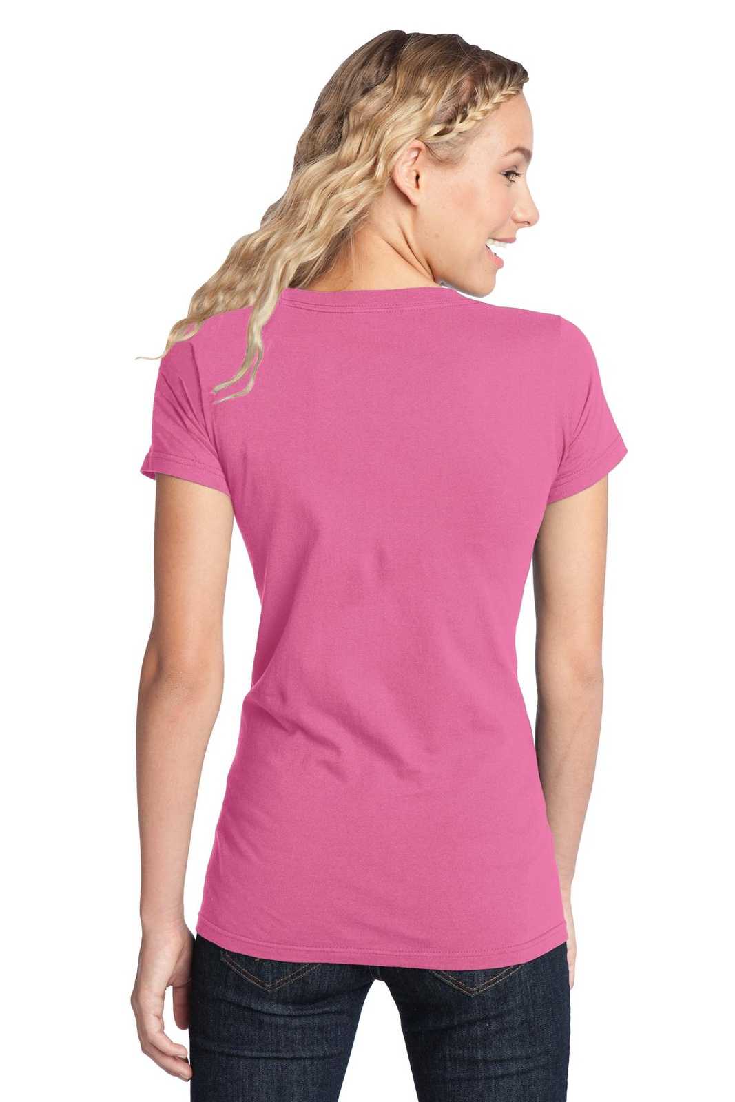 District DT5001 Women&#39;s Fitted The Concert Tee - True Pink - HIT a Double - 2