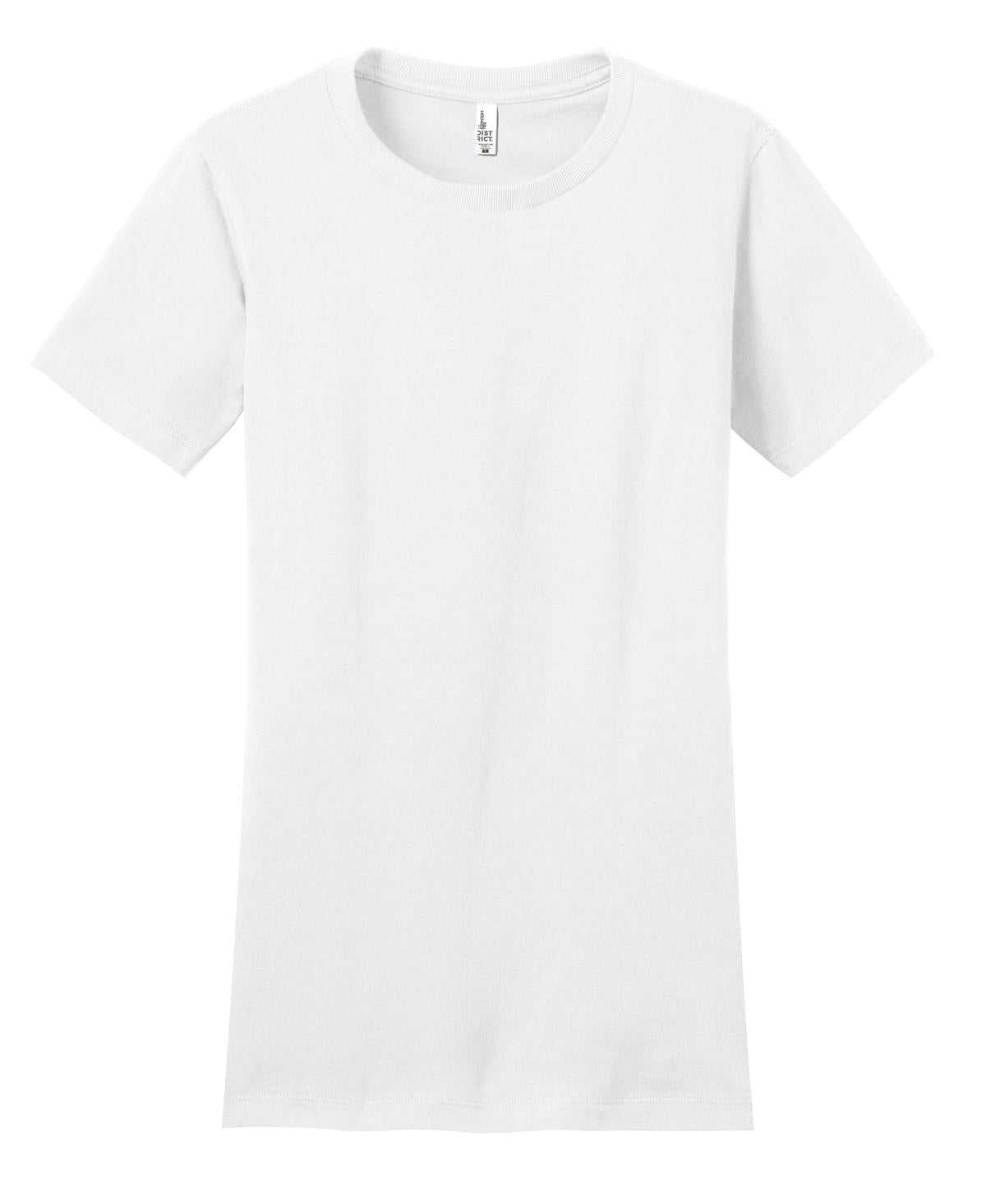District DT5001 Women&#39;s Fitted The Concert Tee - White - HIT a Double - 5
