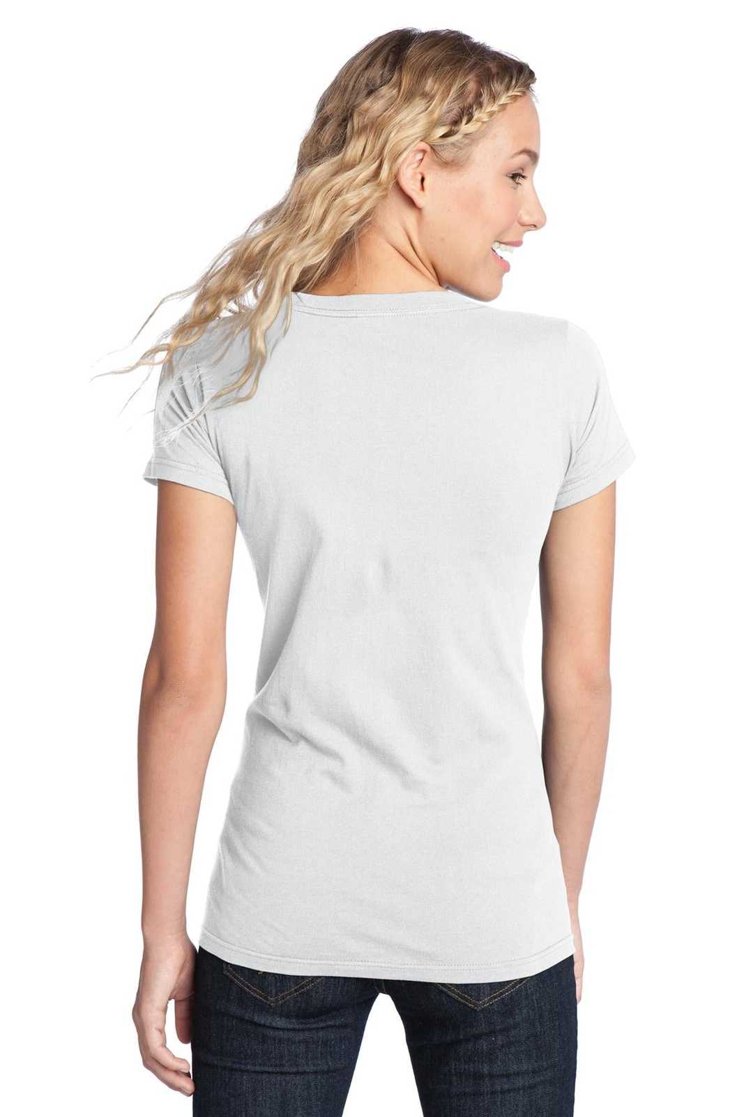 District DT5001 Women's Fitted The Concert Tee - White - HIT a Double - 1