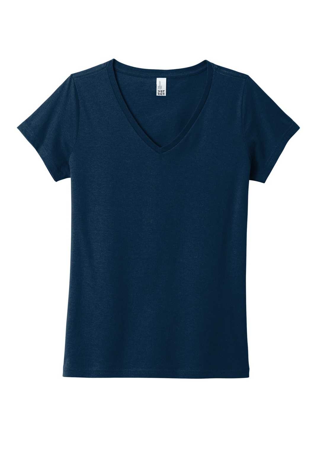 District DT5002 Women's The Concert Tee V-Neck - New Navy - HIT a Double - 1
