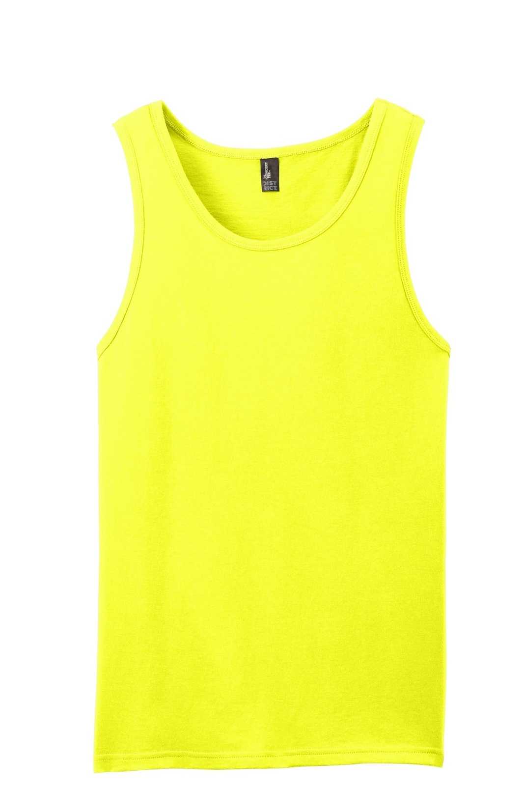 District DT5300 The Concert Tank - Neon Yellow - HIT a Double - 5