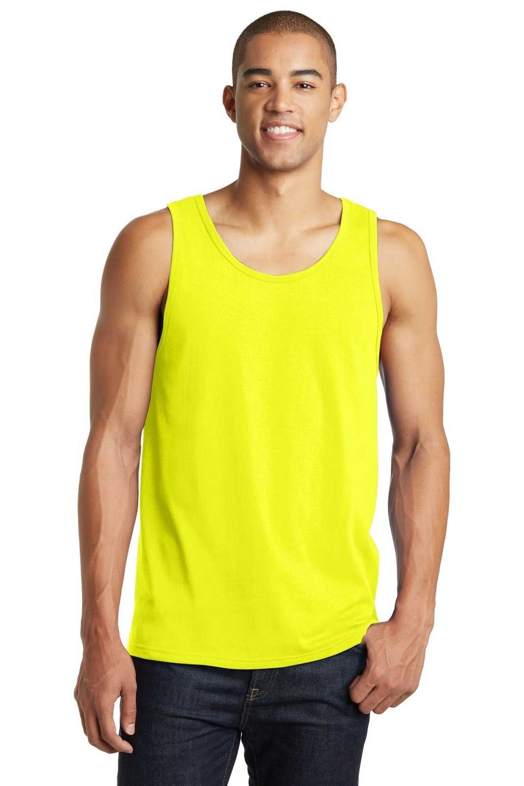 District DT5300 The Concert Tank - Neon Yellow - HIT a Double - 1