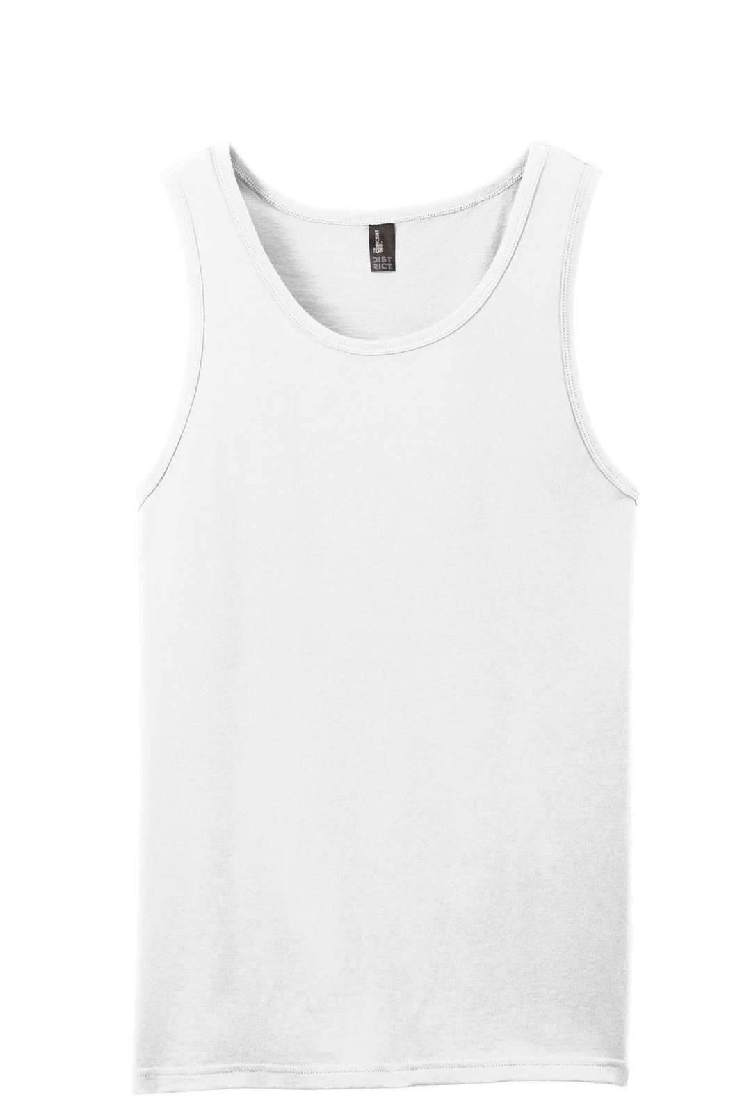 District DT5300 The Concert Tank - White - HIT a Double - 5