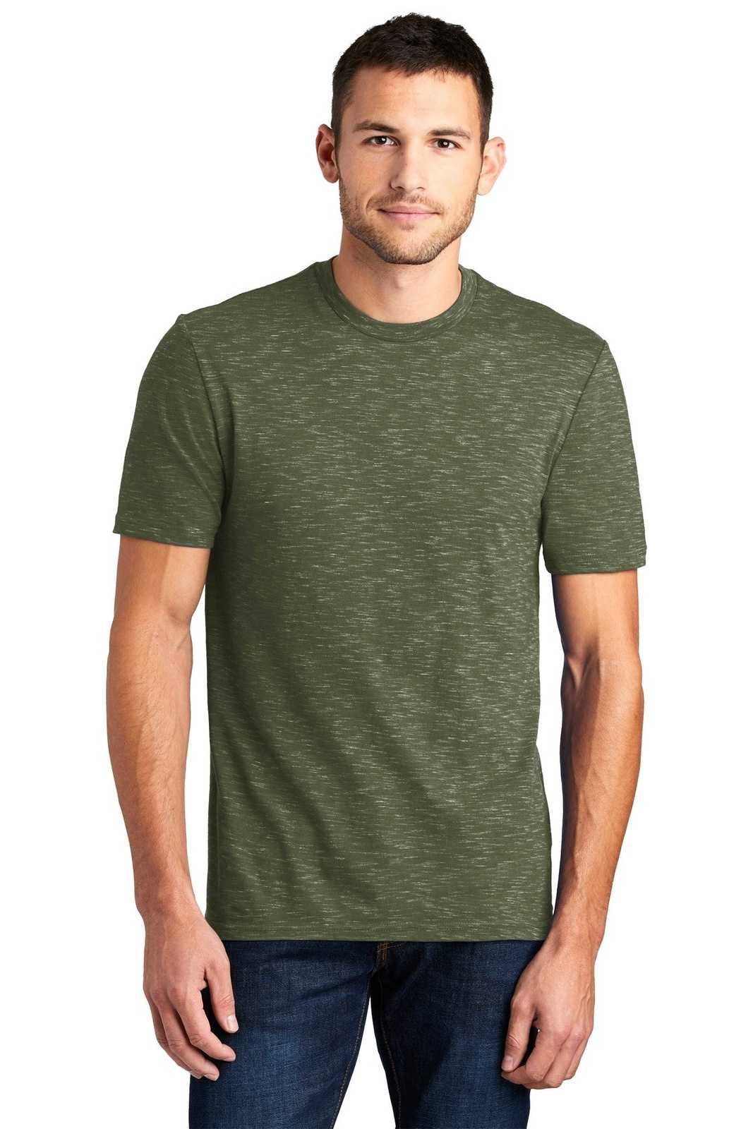 District DT564 Medal Tee - Olive - HIT a Double - 1