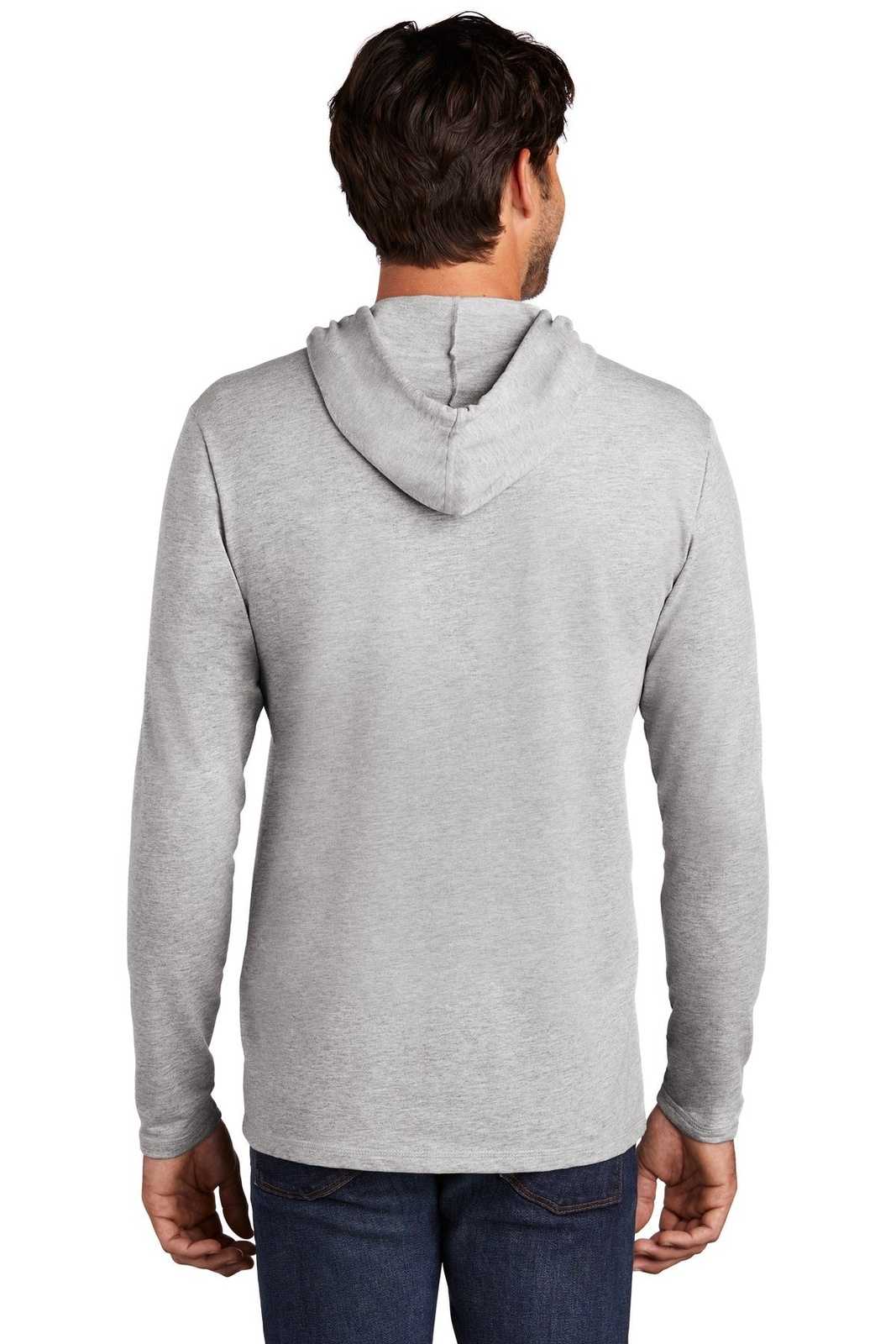 District DT571 Featherweight French Terry Hoodie - Light Heather Gray - HIT a Double - 2