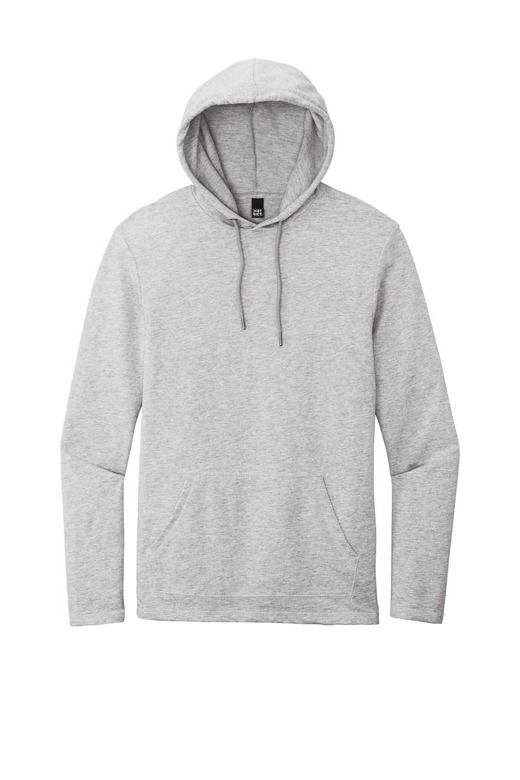 District DT571 Featherweight French Terry Hoodie - Light Heather Gray - HIT a Double - 5