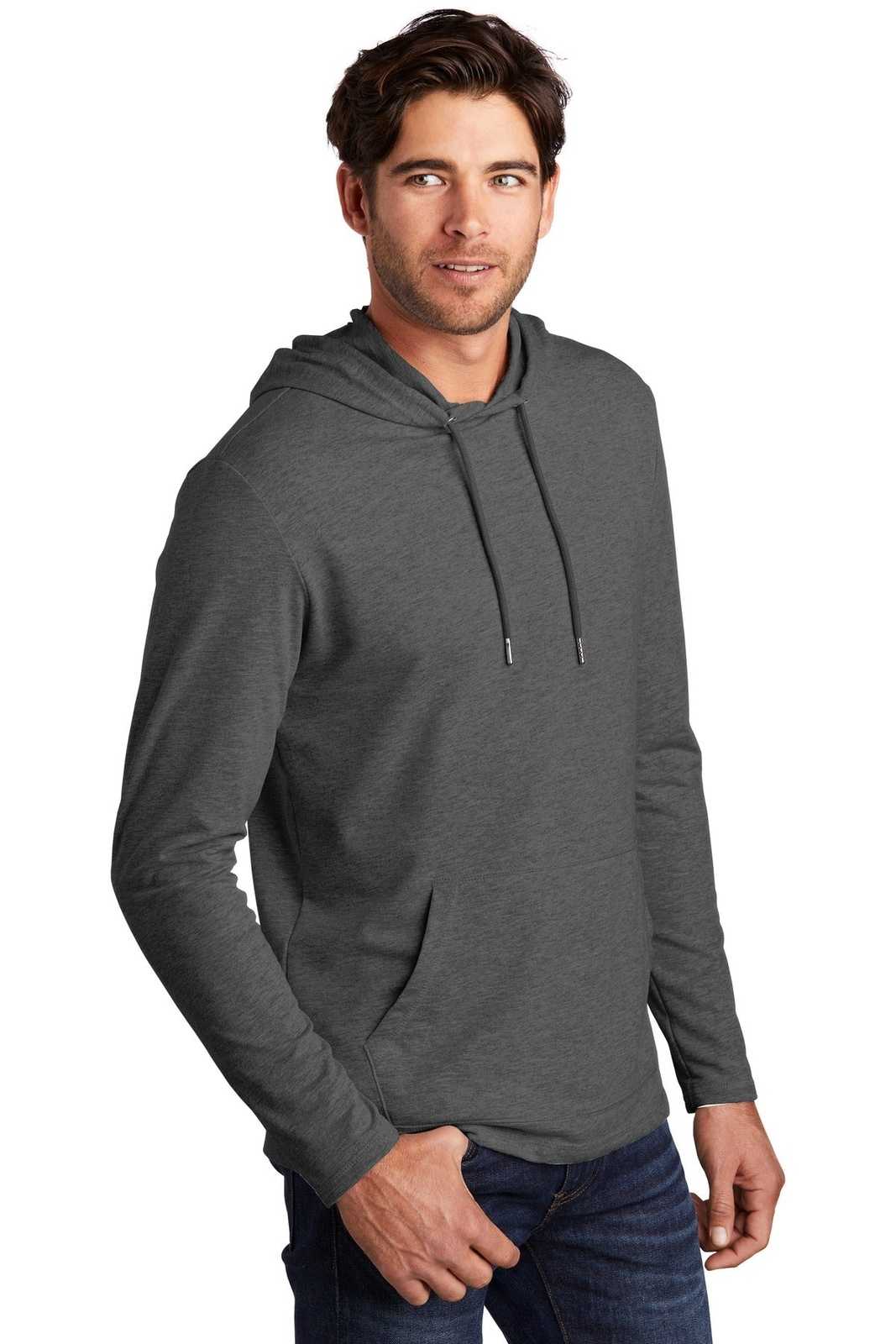 District DT571 Featherweight French Terry Hoodie - Washed Coal - HIT a Double - 4