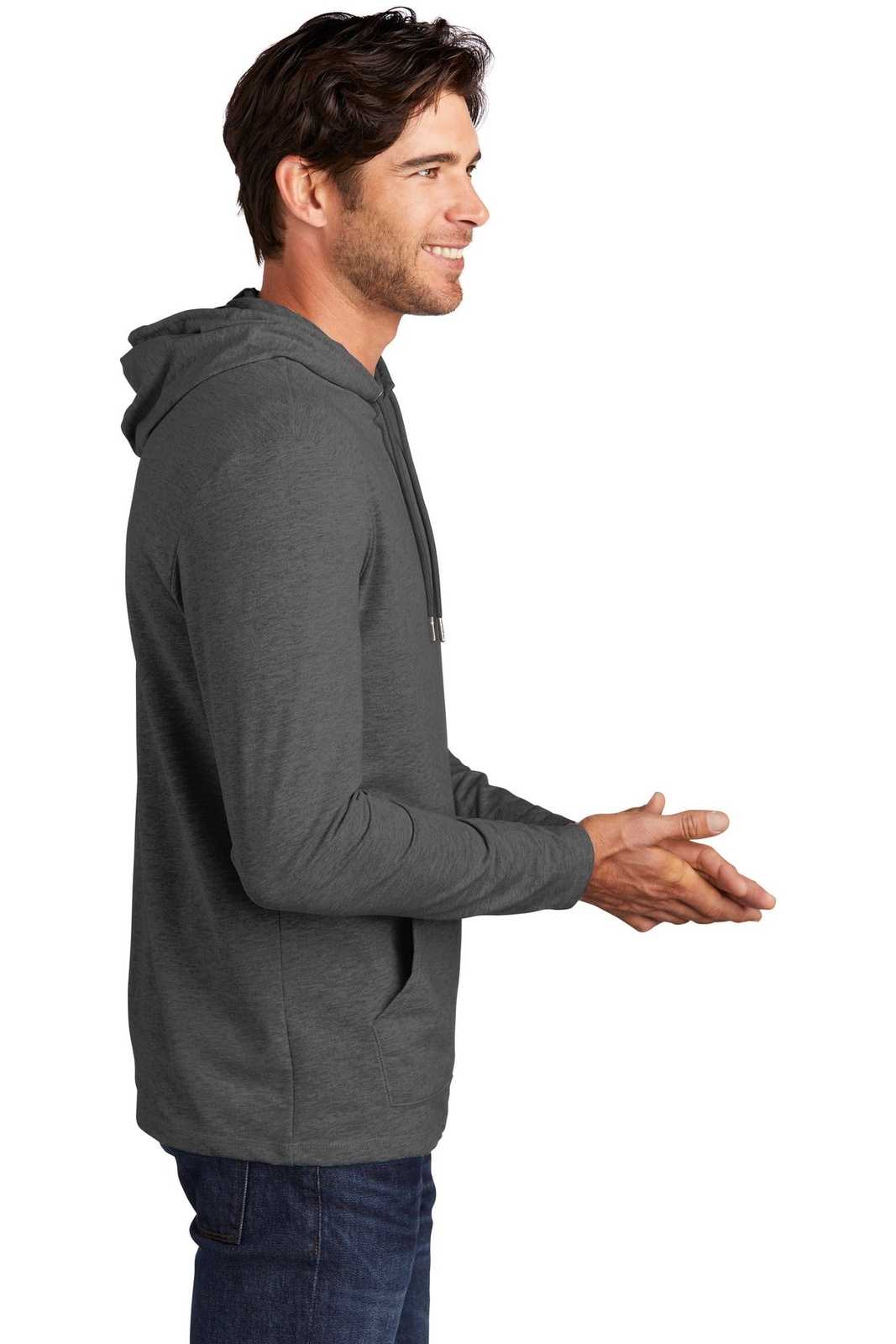 District DT571 Featherweight French Terry Hoodie - Washed Coal - HIT a Double - 3