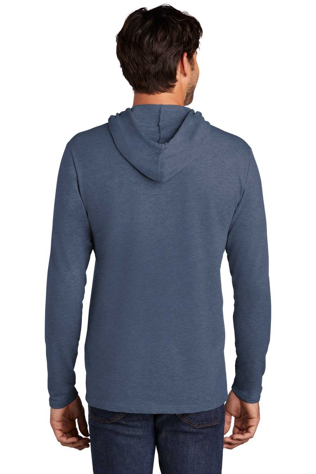 District DT571 Featherweight French Terry Hoodie - Washed Indigo - HIT a Double - 2