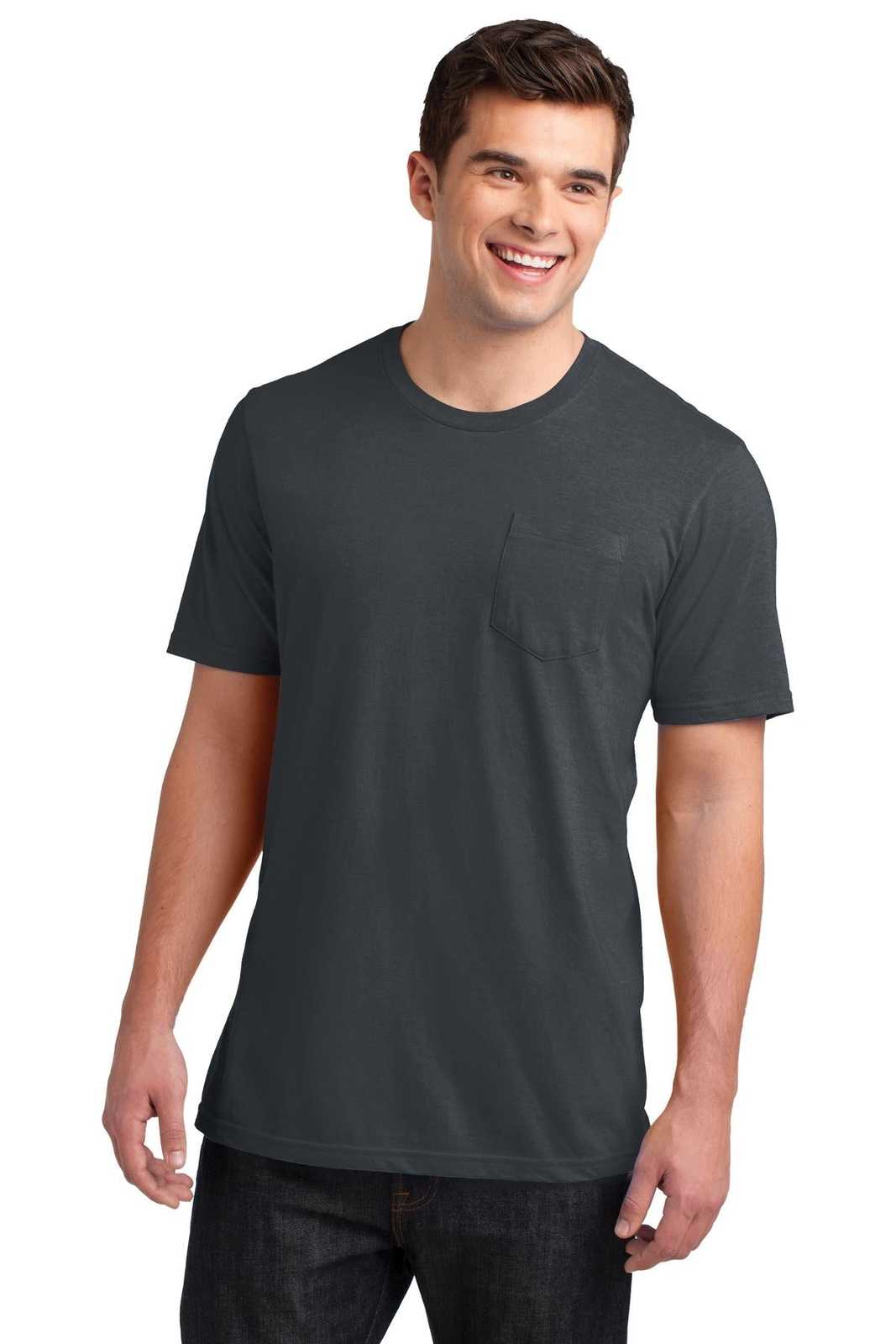 District DT6000P Very Important Tee with Pocket - Charcoal - HIT a Double - 1