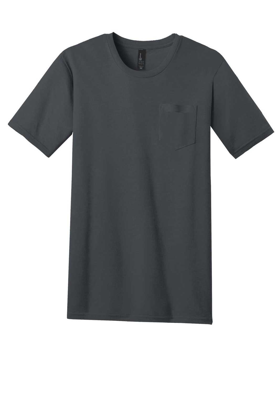 District DT6000P Very Important Tee with Pocket - Charcoal - HIT a Double - 5