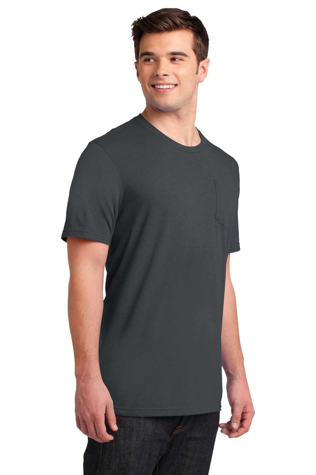 District DT6000P Very Important Tee with Pocket - Charcoal - HIT a Double - 4