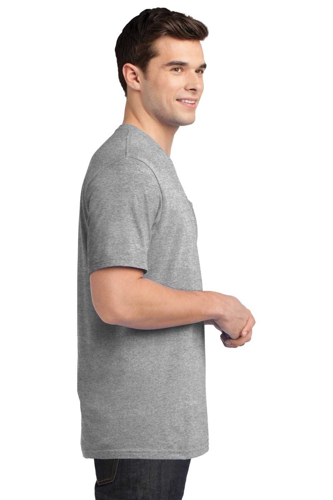 District DT6000P Very Important Tee with Pocket - Light Heather Gray - HIT a Double - 3