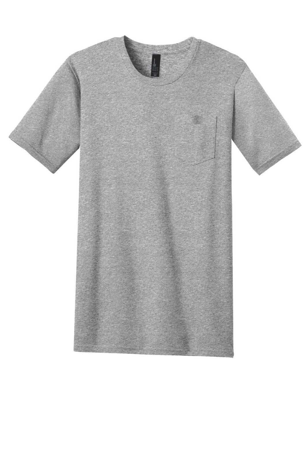 District DT6000P Very Important Tee with Pocket - Light Heather Gray - HIT a Double - 5