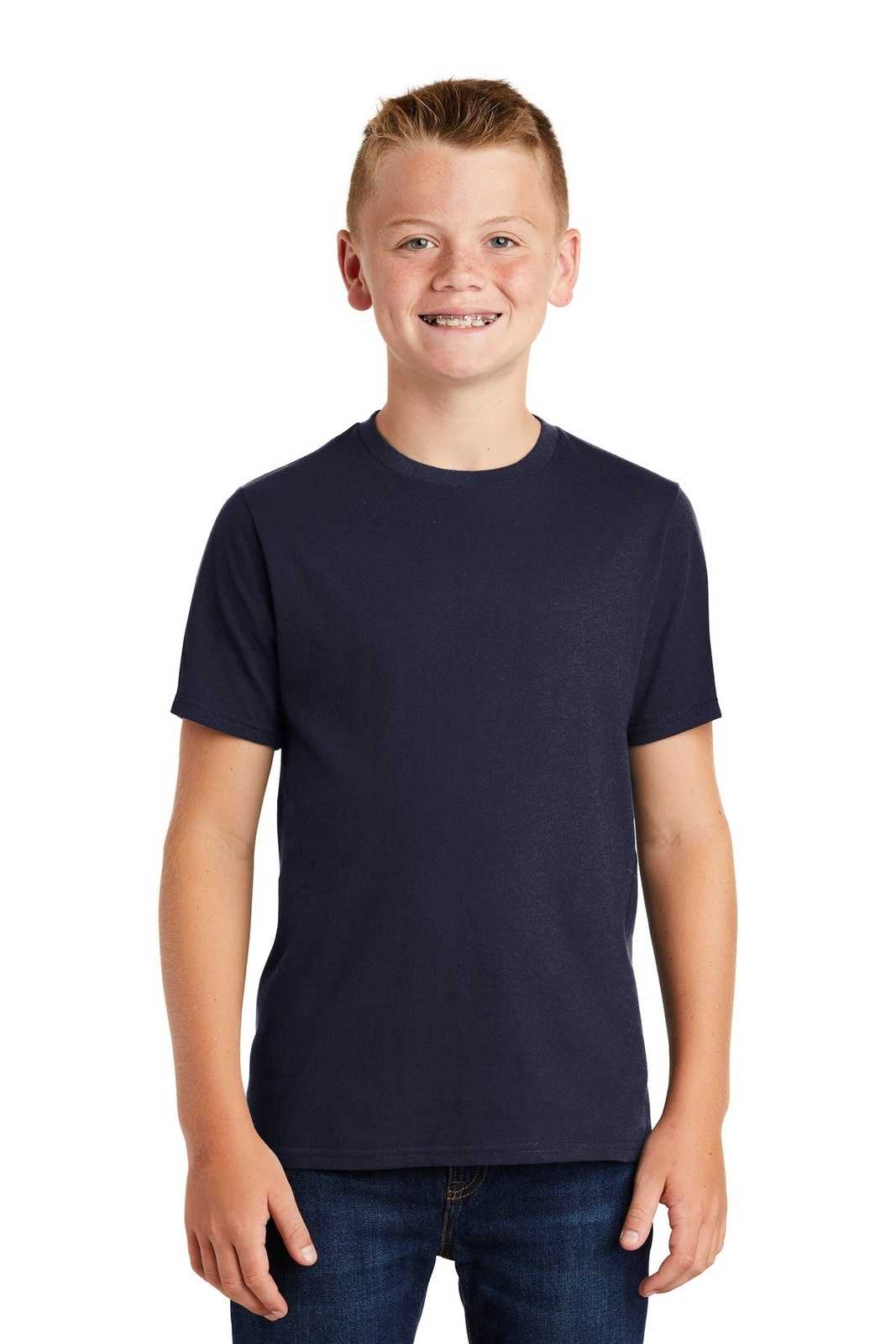 District DT6000Y Youth Very Important Tee - New Navy - HIT a Double - 1