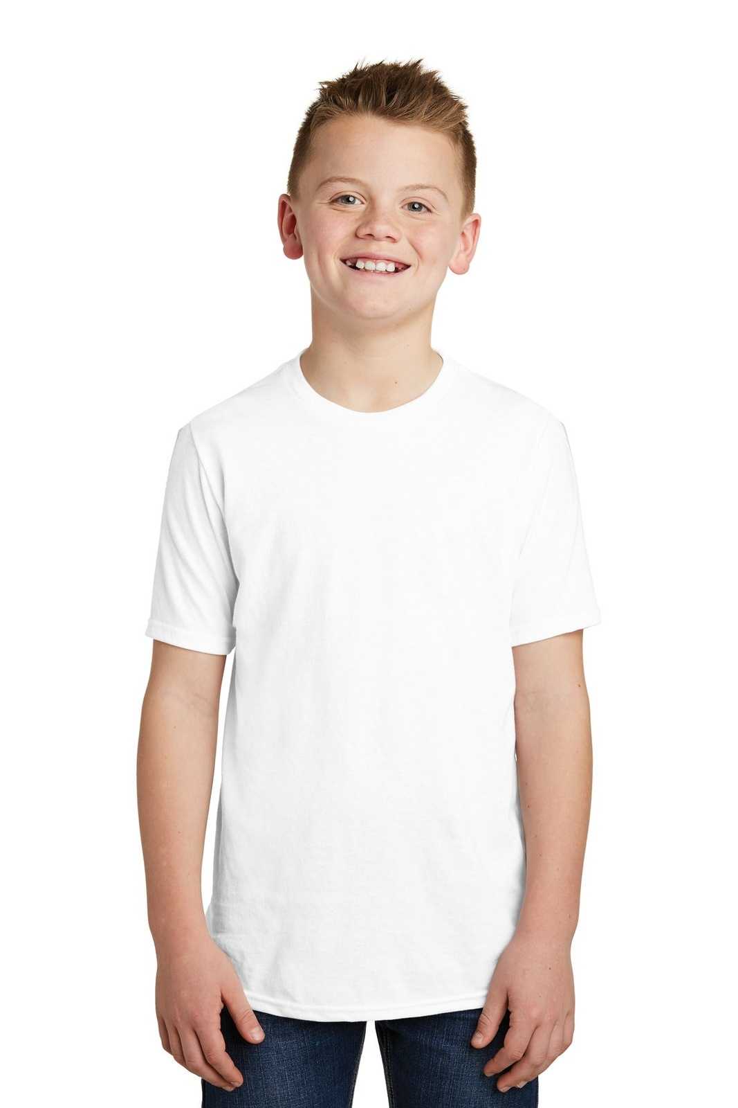 District DT6000Y Youth Very Important Tee - White - HIT a Double - 1