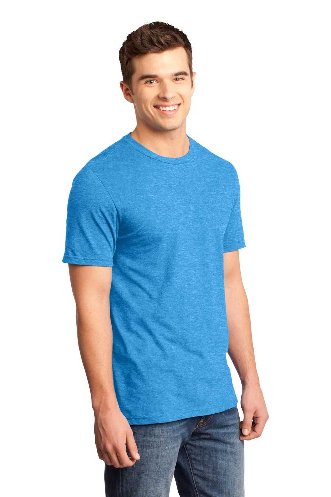 District DT6000 Very Important Tee - Heathered Bright Turquoise - HIT a Double - 4