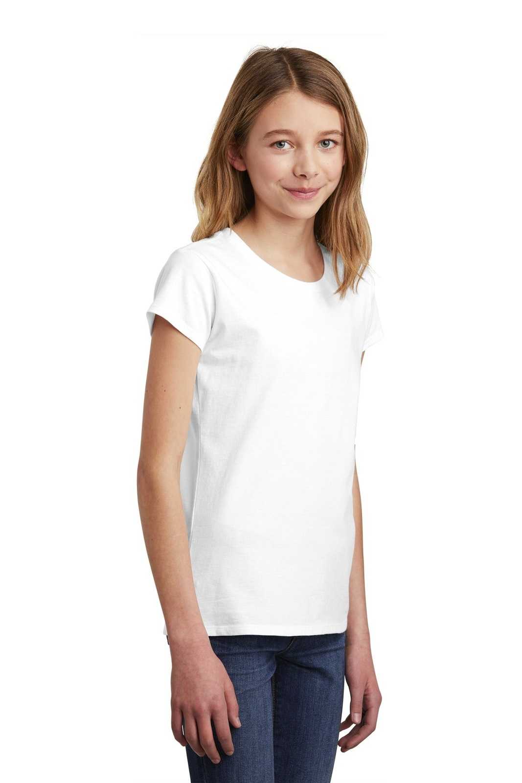 District DT6001YG Girls Very Important Tee - White - HIT a Double - 4
