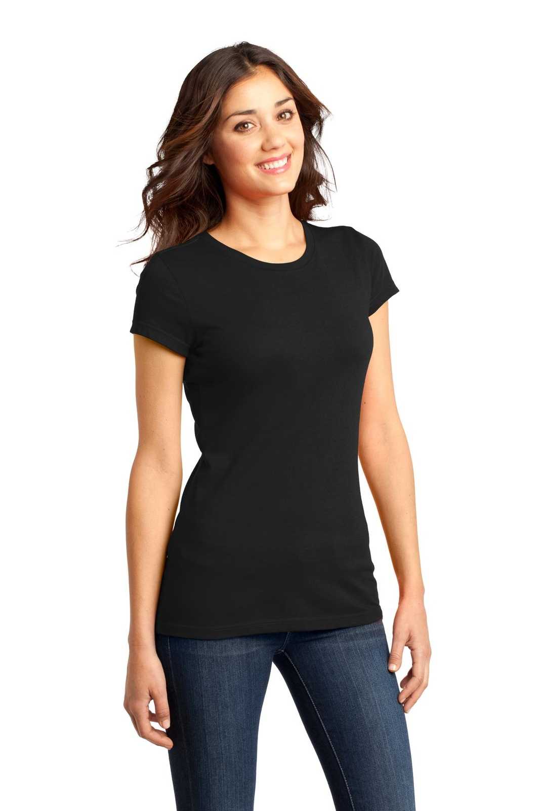 District DT6001 Women&#39;s Fitted Very Important Tee - Black - HIT a Double - 4