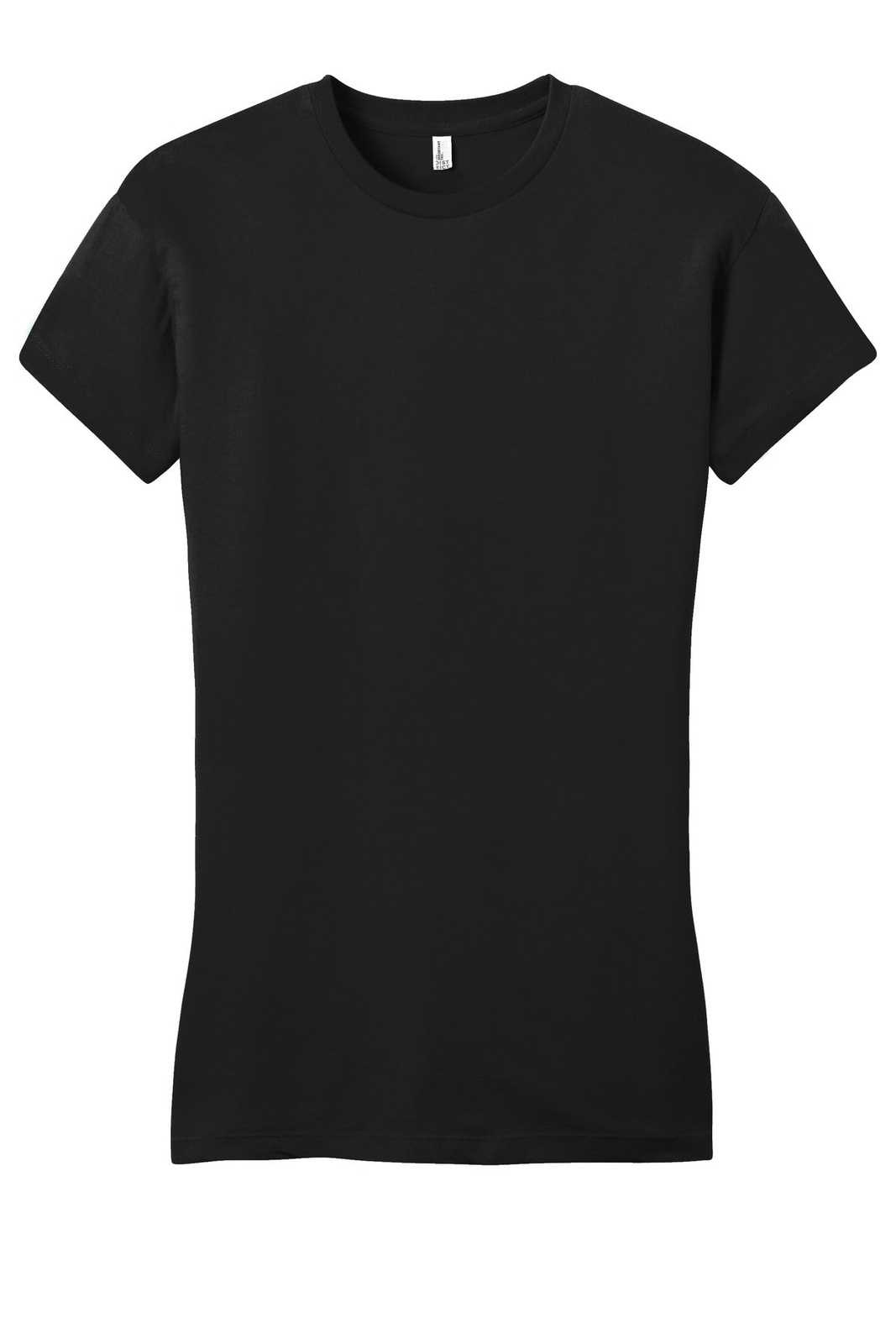 District DT6001 Women&#39;s Fitted Very Important Tee - Black - HIT a Double - 5