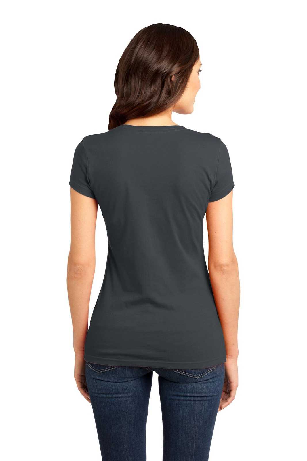 District DT6001 Women's Fitted Very Important Tee - Charcoal - HIT a Double - 1